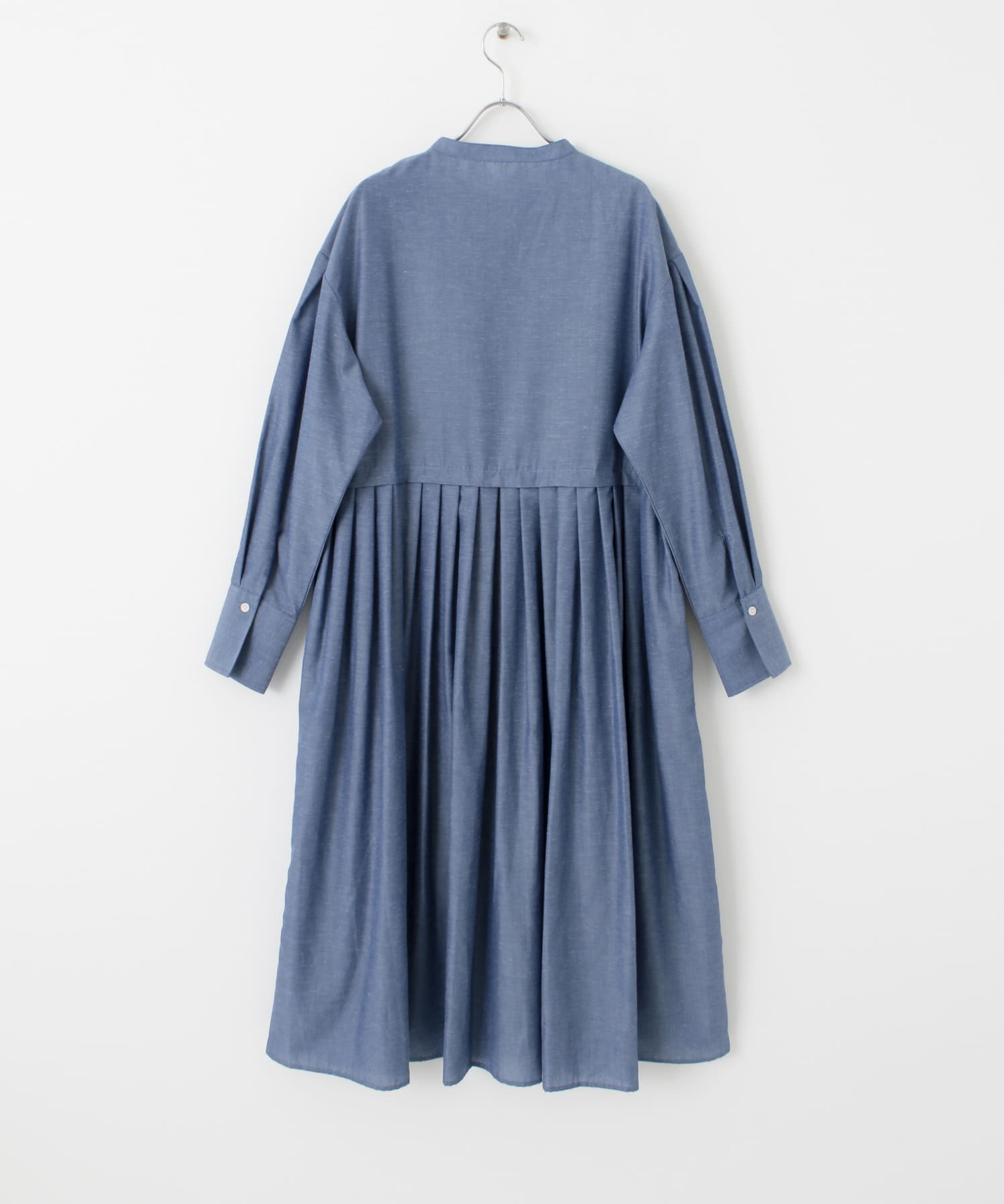 『UR TECH Smart Linen Touch』ウエストタックワンピース CHAMBRAY S