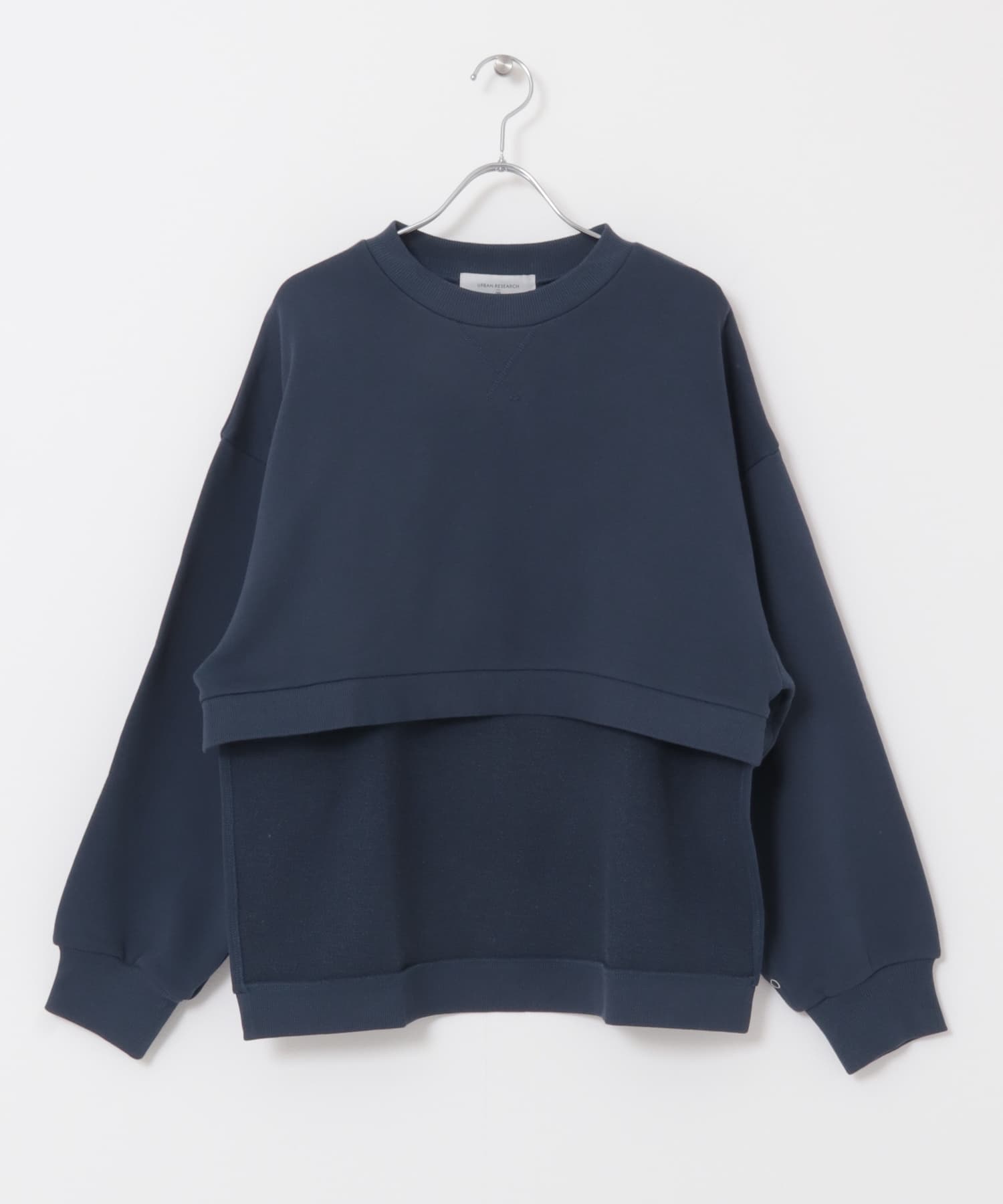 『UR TECH』ボタンデザインスウェット NAVY FREE
