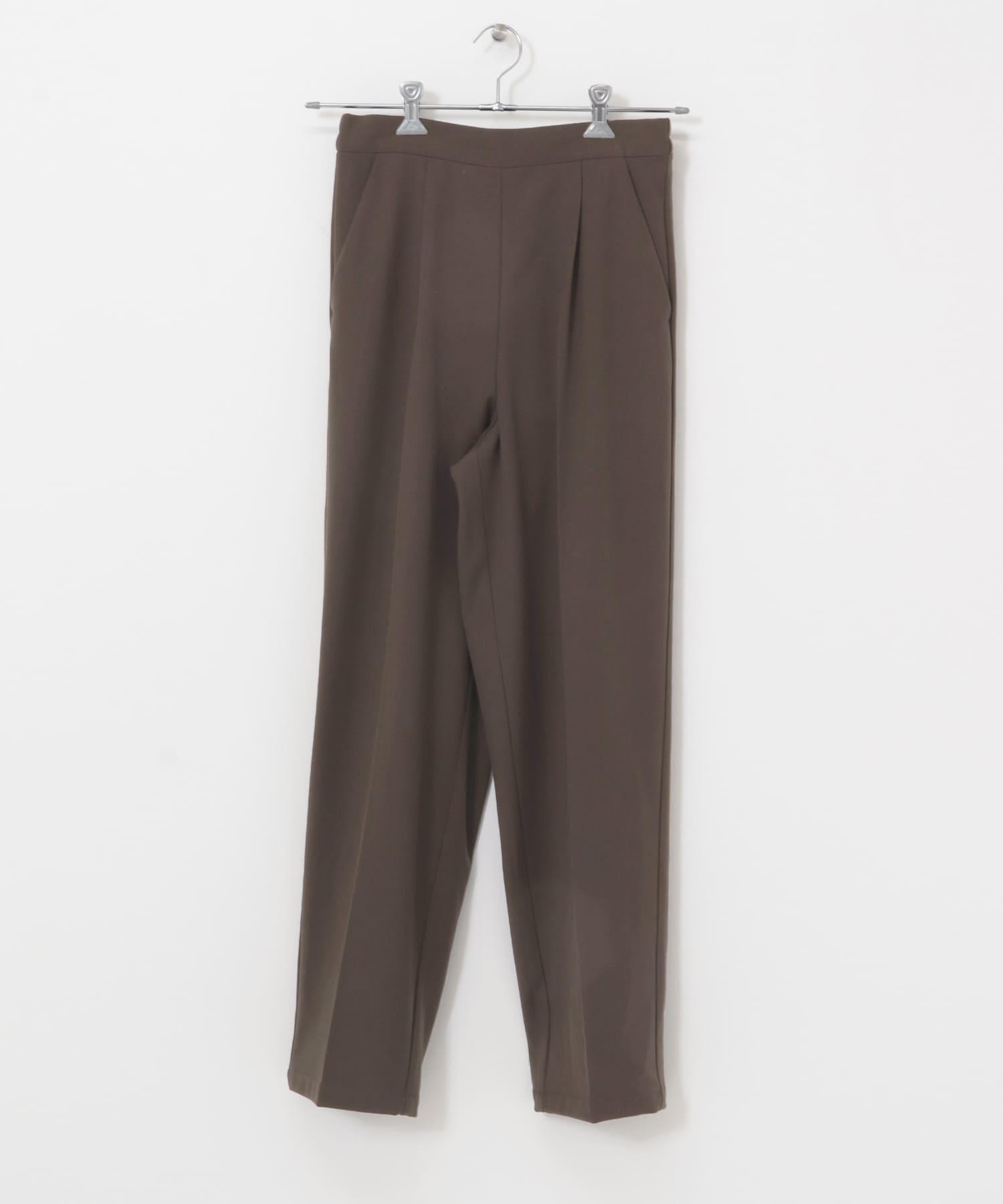 カラフルテーパードパンツ BROWN S