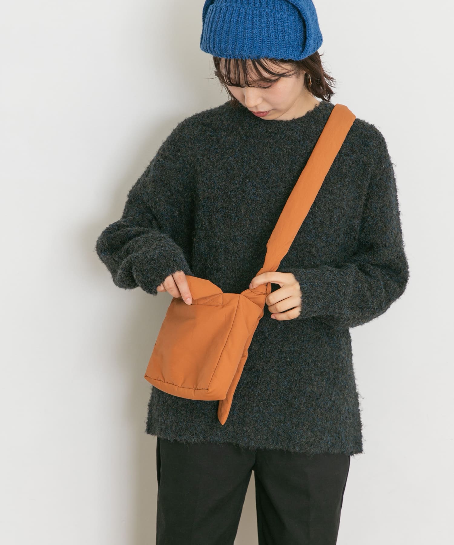 パデットショルダーバッグ BROWN FREE
