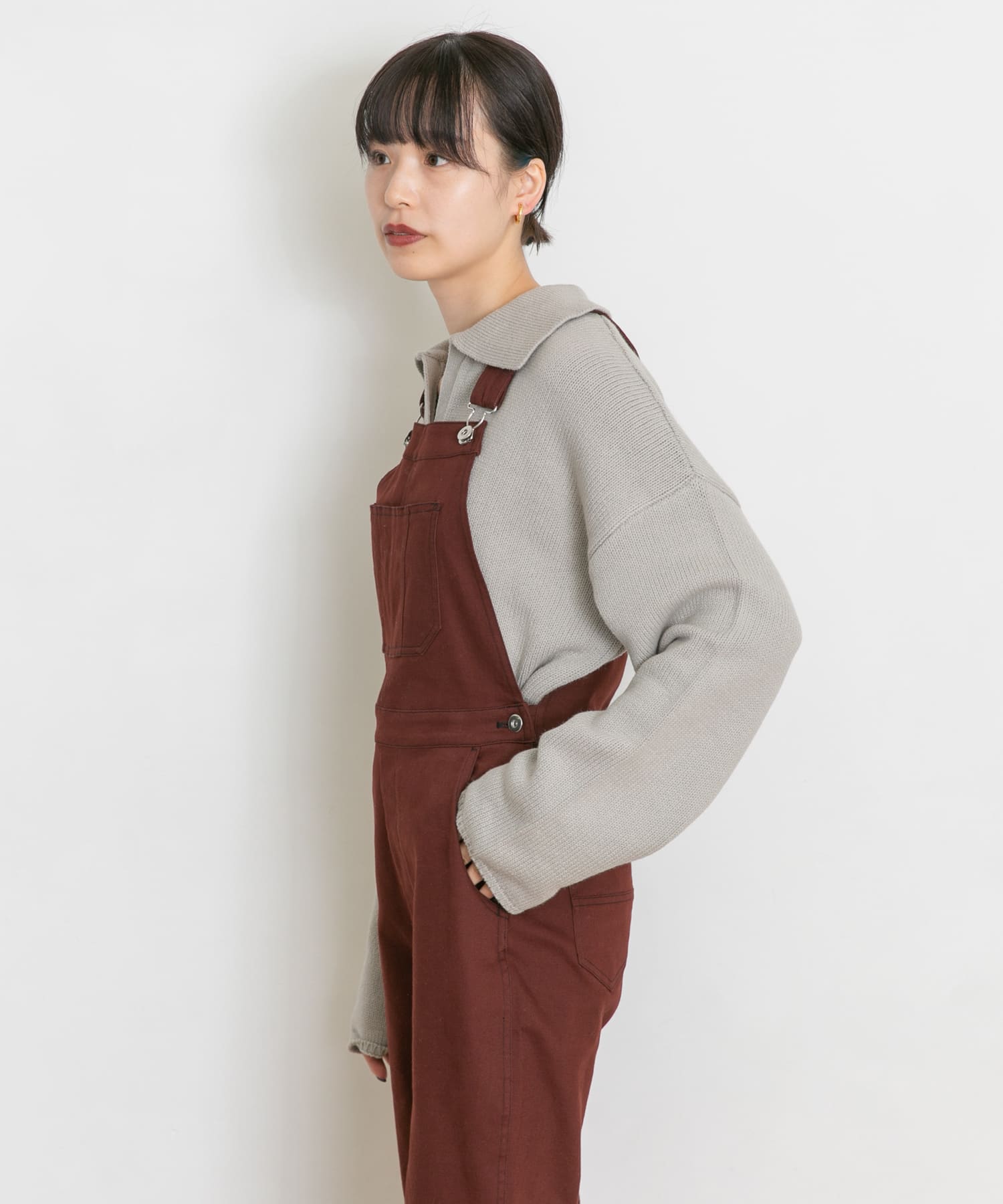 衿付きスキッパーニット(FREE L.GRAY): トップス｜URBAN
