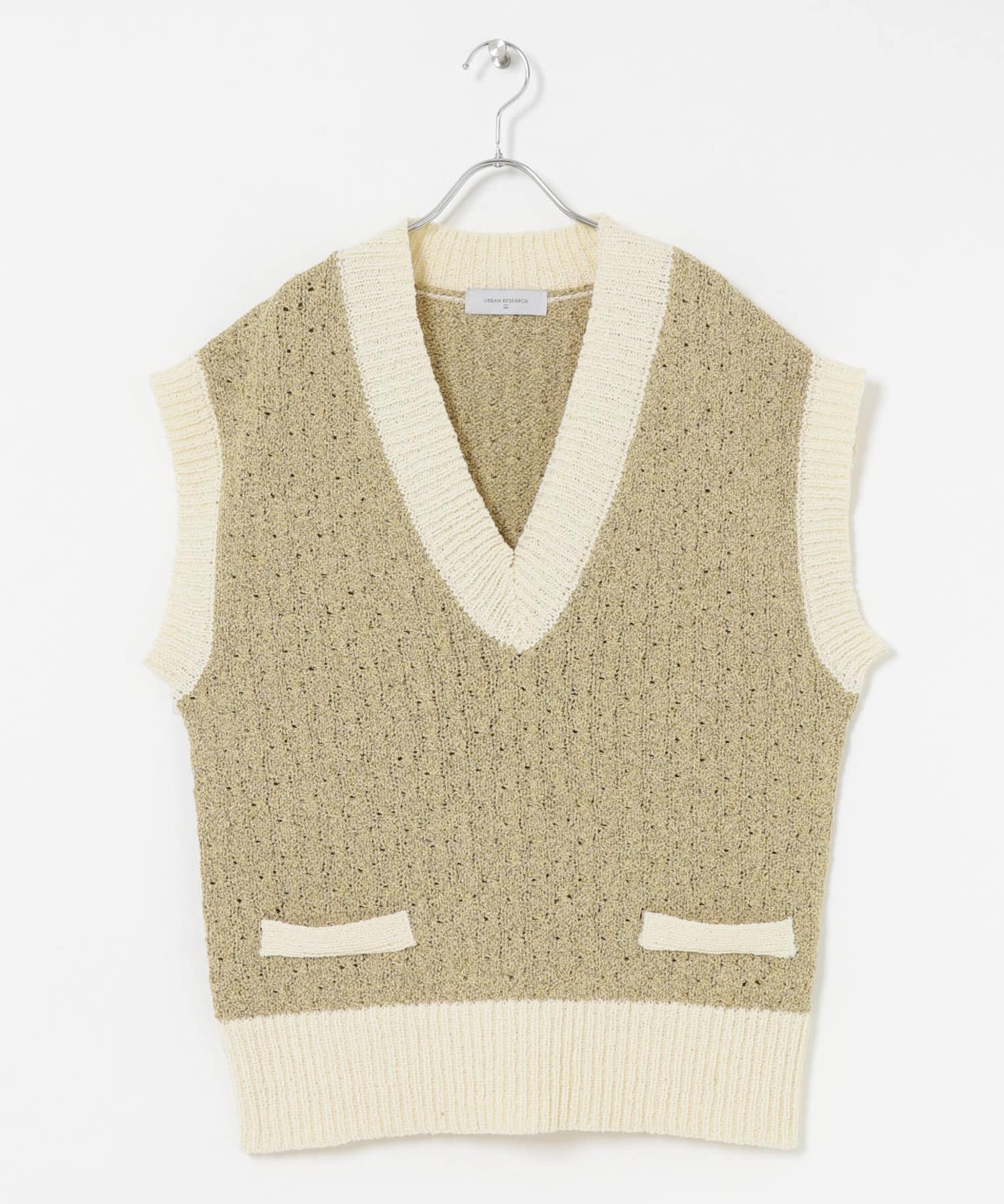 ビッグニットベスト BEIGE FREE