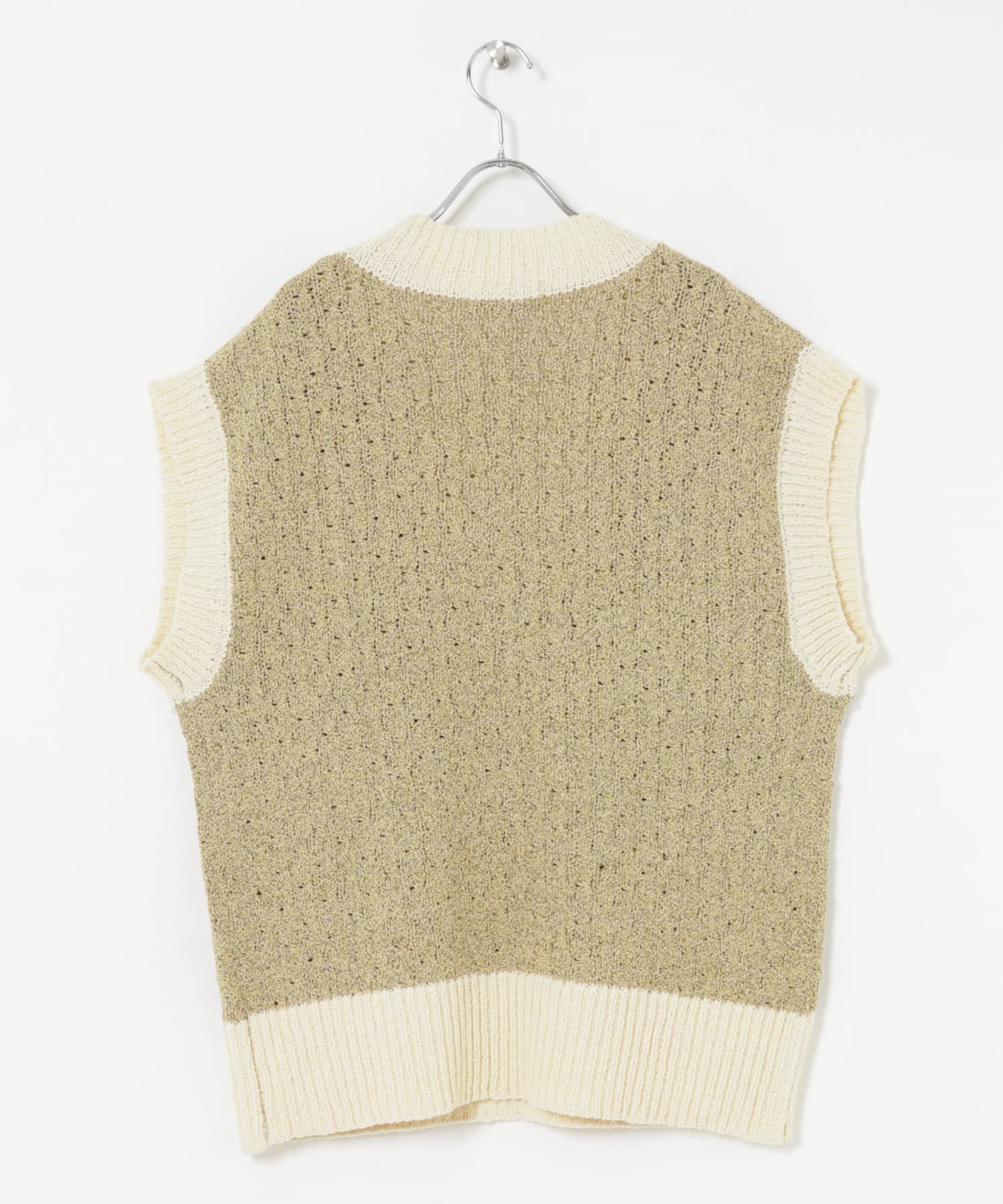 ビッグニットベスト BEIGE FREE