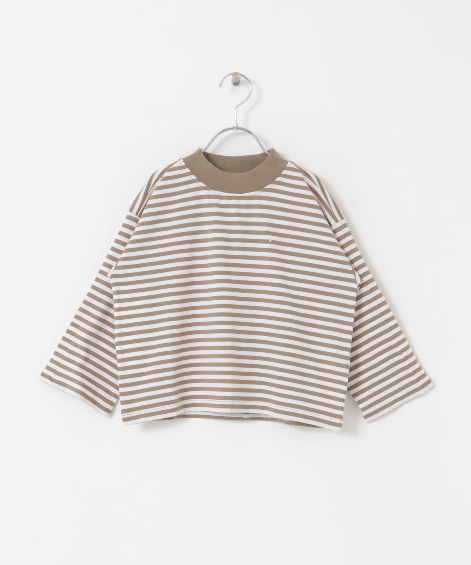 GRAY LABEL　HIGH NECK LONG-SLEEVE T-SHIRTS Brow/OWS 1-2y