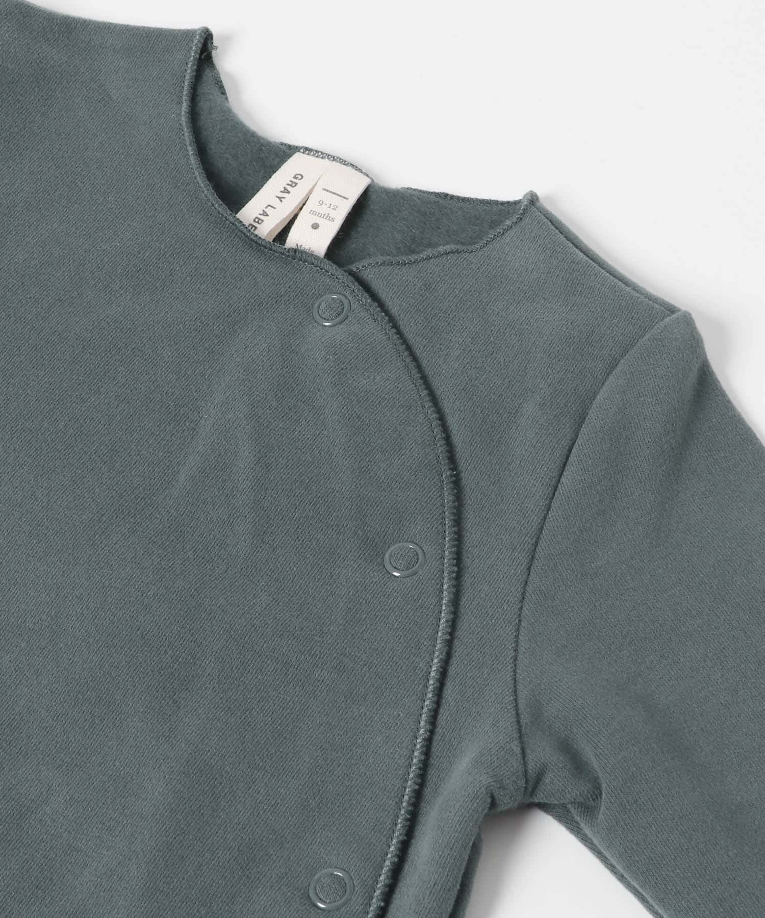 GRAY LABEL　BABY SUIT WITH SNAPS Blue Grey 3-6m