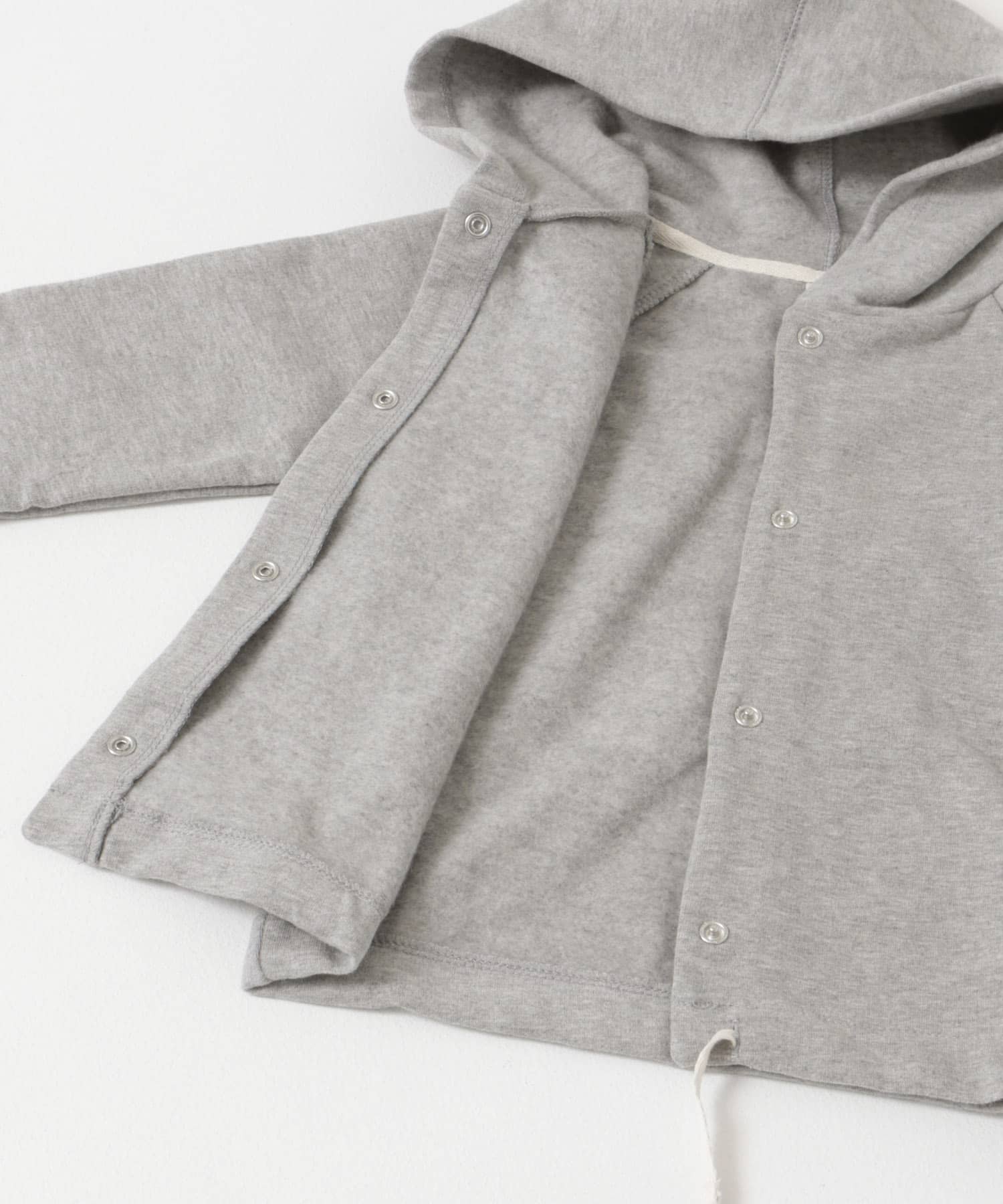 GRAY LABEL　BABY HOODED CARDIGAN Grey Mela 9-12m