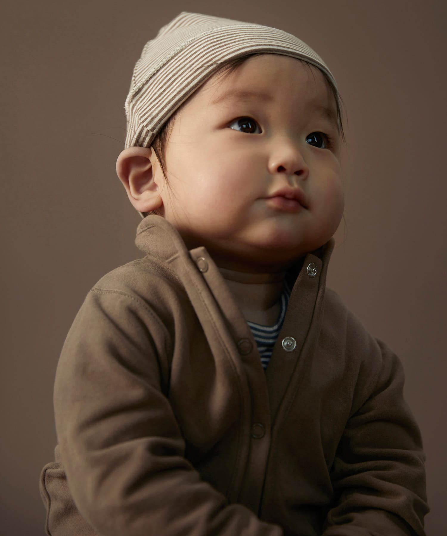GRAY LABEL　BABY  BEANIE Brow/CS 0-6m