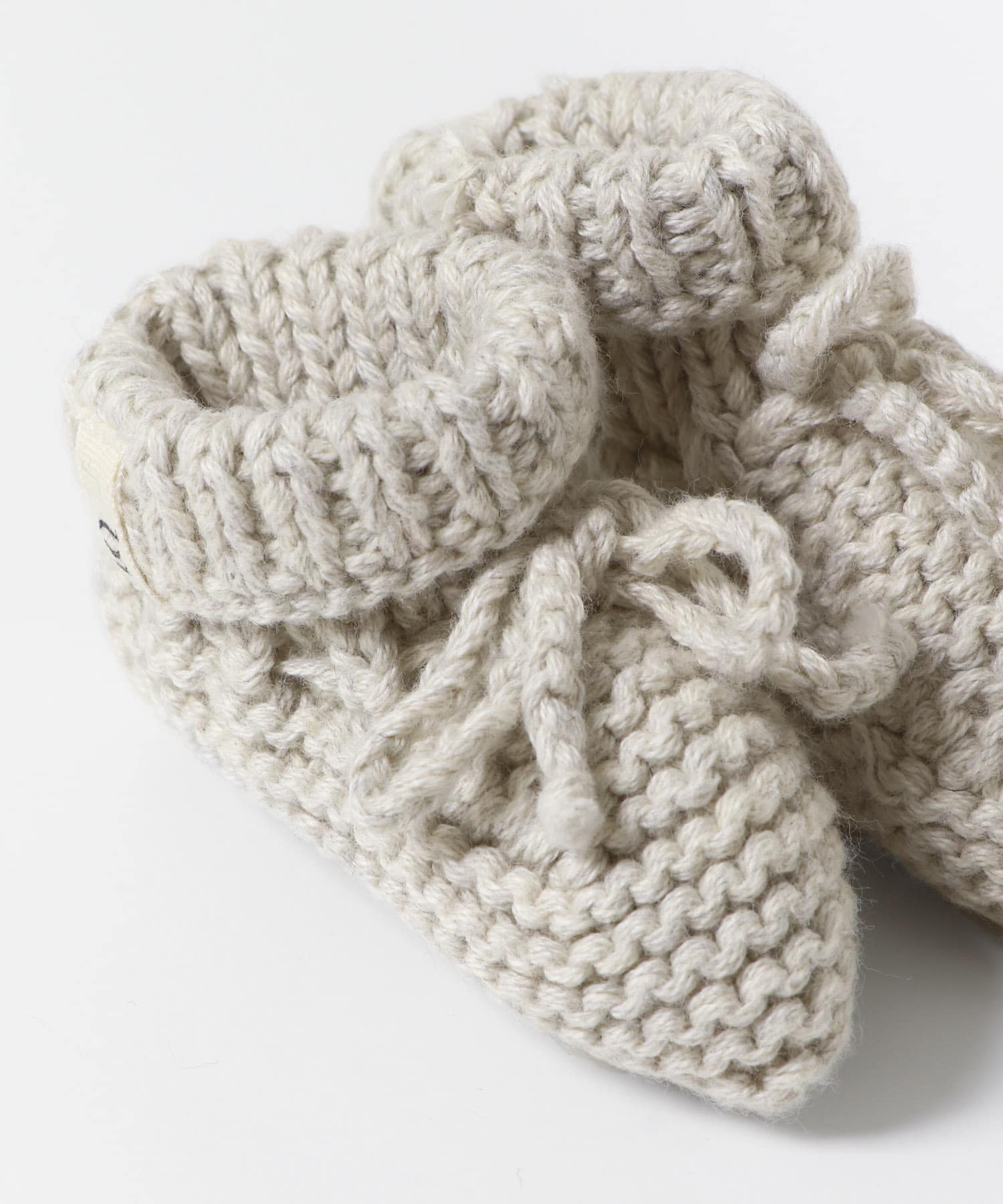 buho　NB KNIT BOOTIES NATURAL S