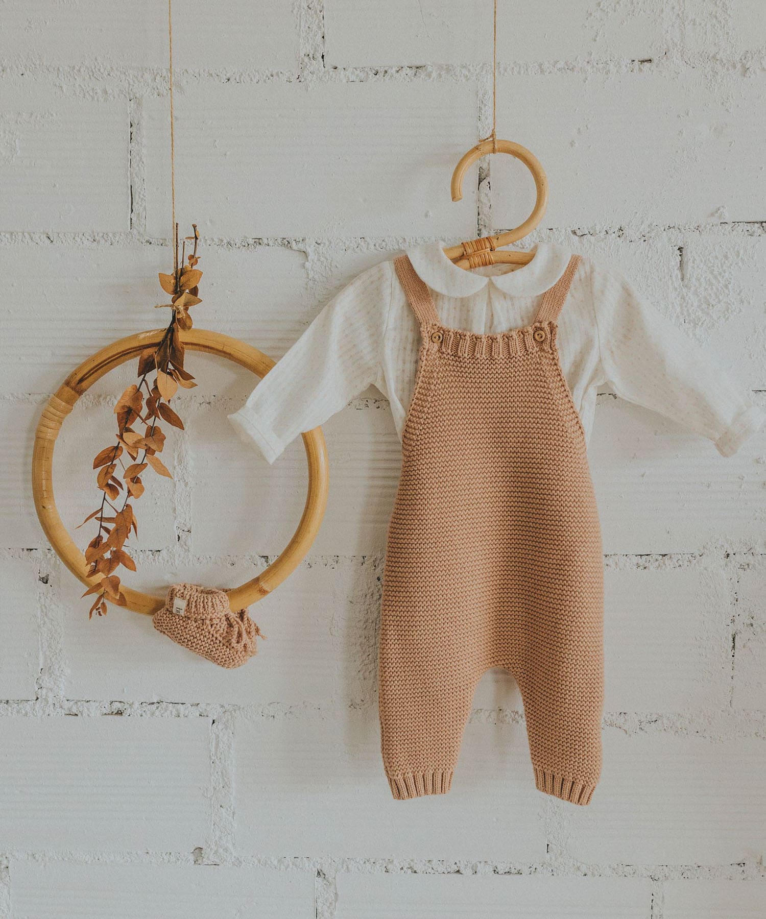 buho　NB KNIT BOOTIES ANTIC ROSE S