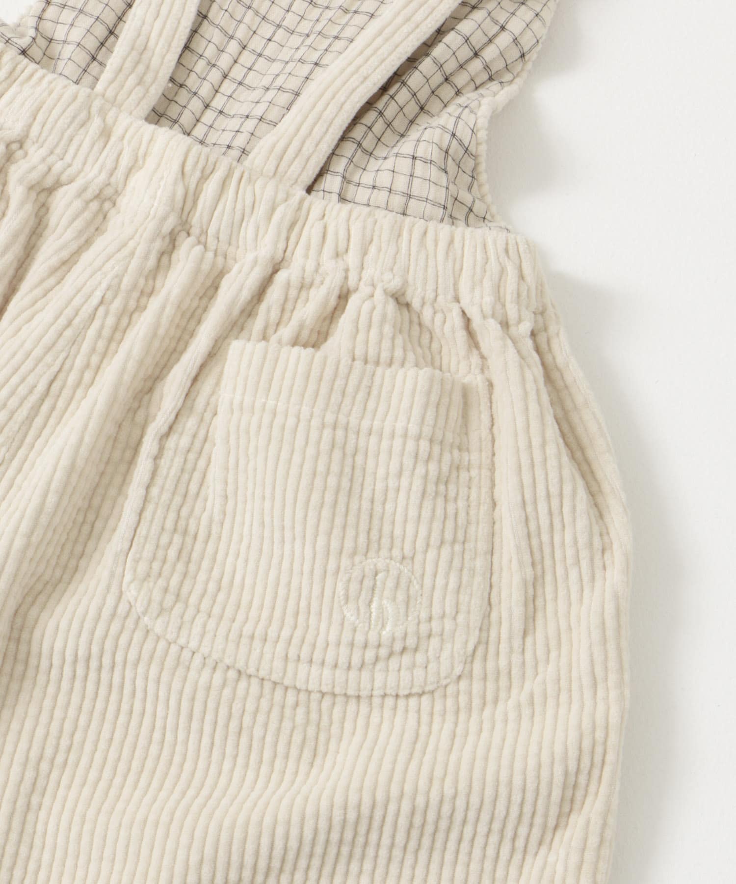 buho　CORDUROY DUNGAREE SAND 2y