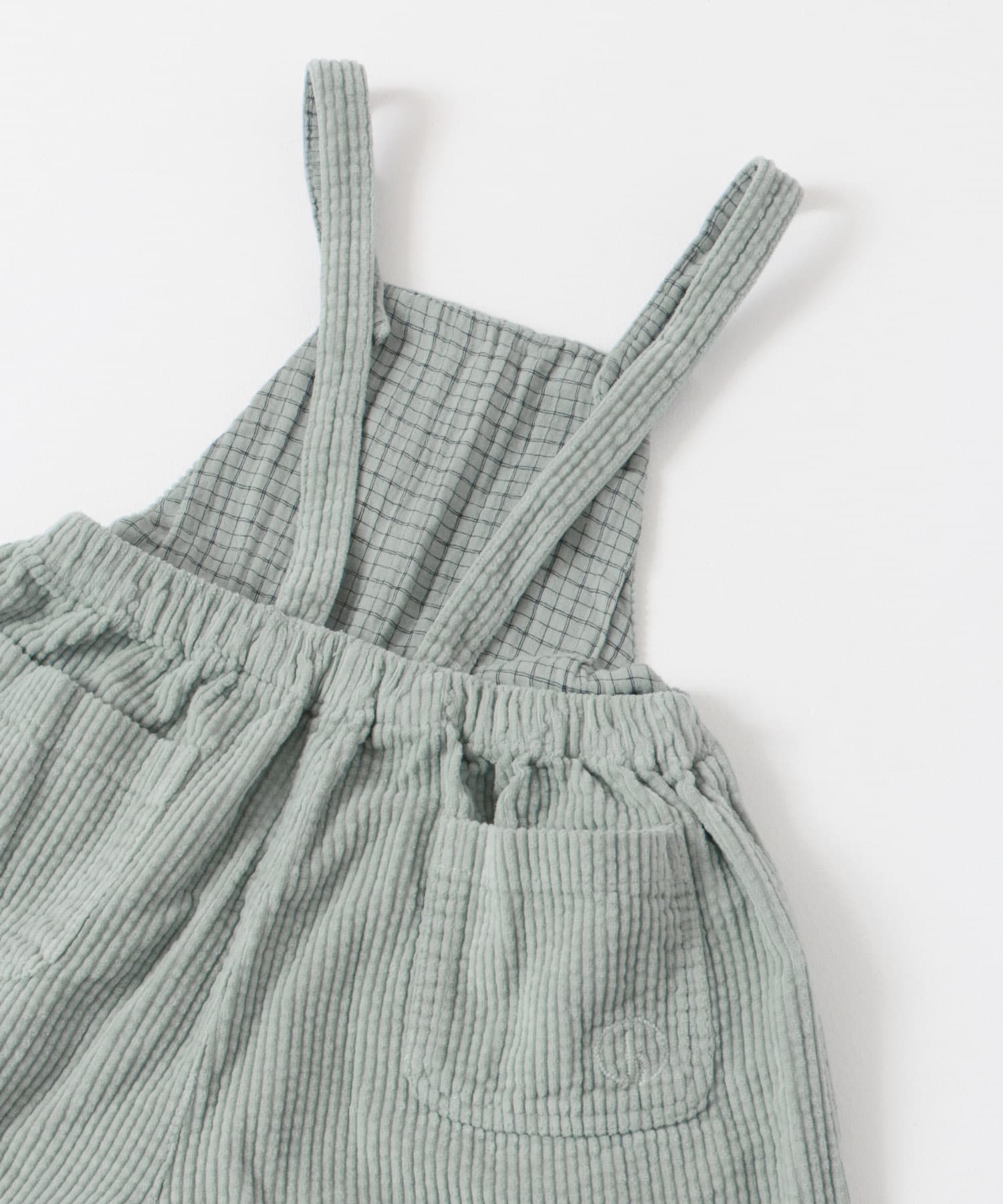 buho　CORDUROY DUNGAREE EUCALYPTUS 2y