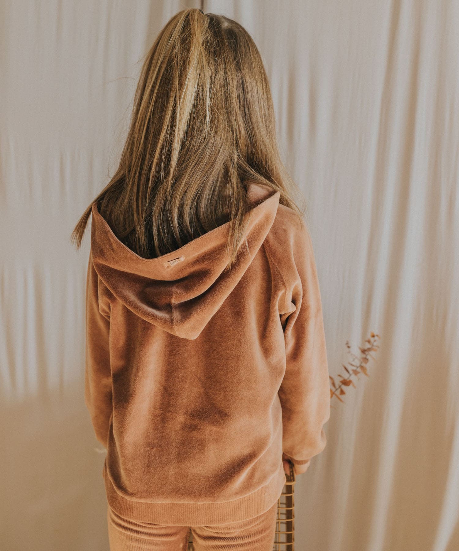 buho　VELVET SWEATSHIRT COCOA 2y