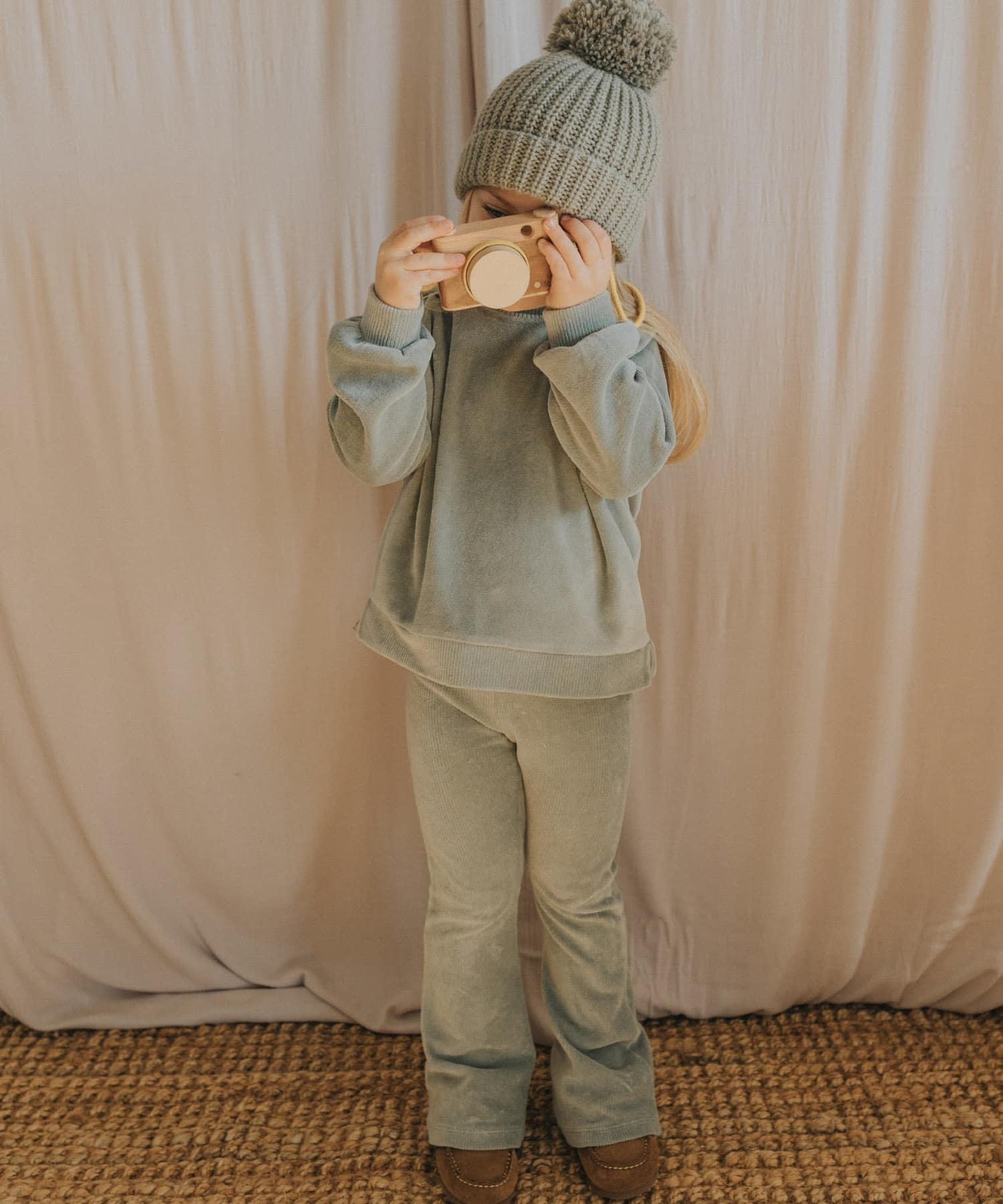 buho　VELVET SWEATSHIRT EUCALYPTUS 2y