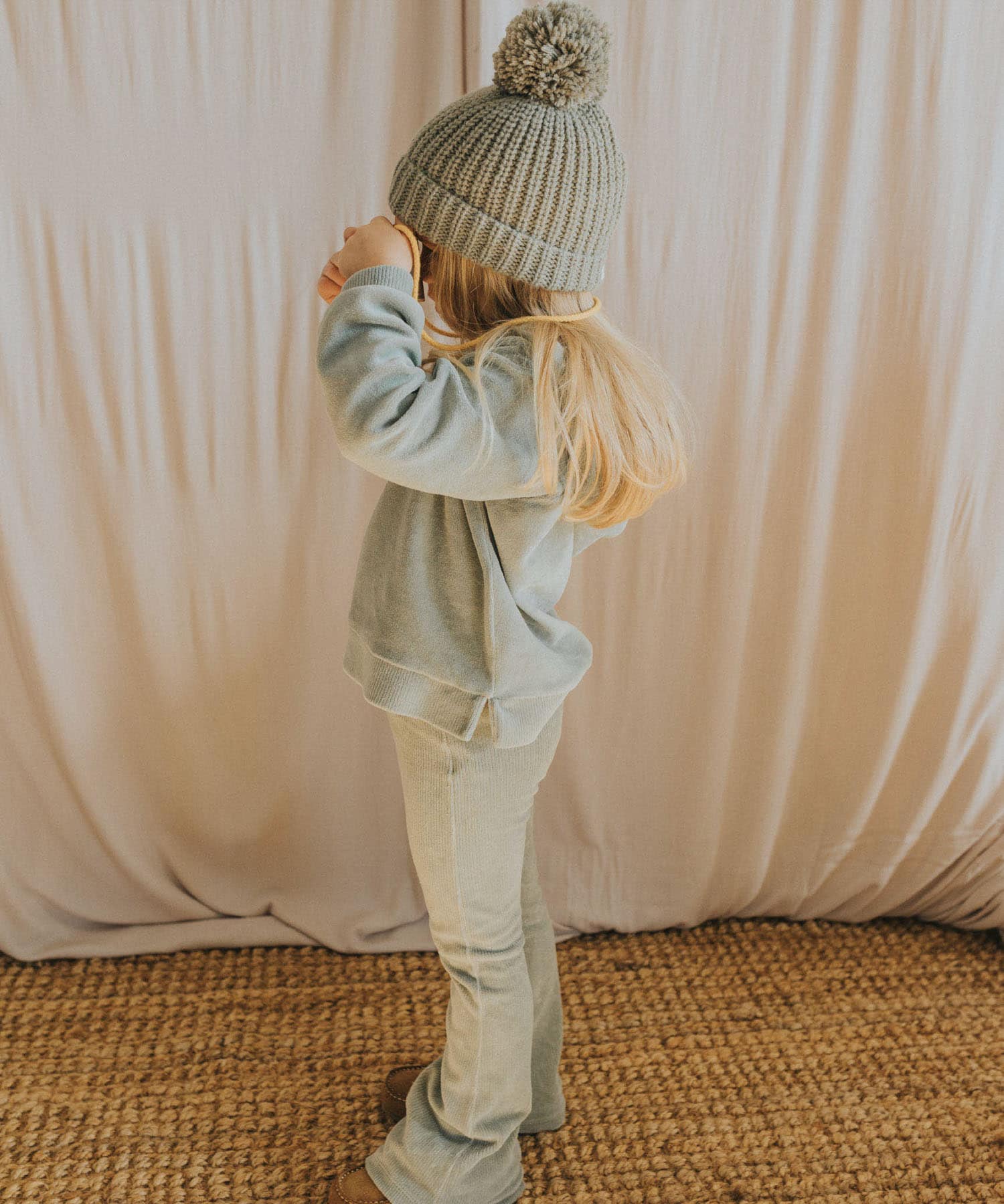 buho　VELVET SWEATSHIRT EUCALYPTUS 2y
