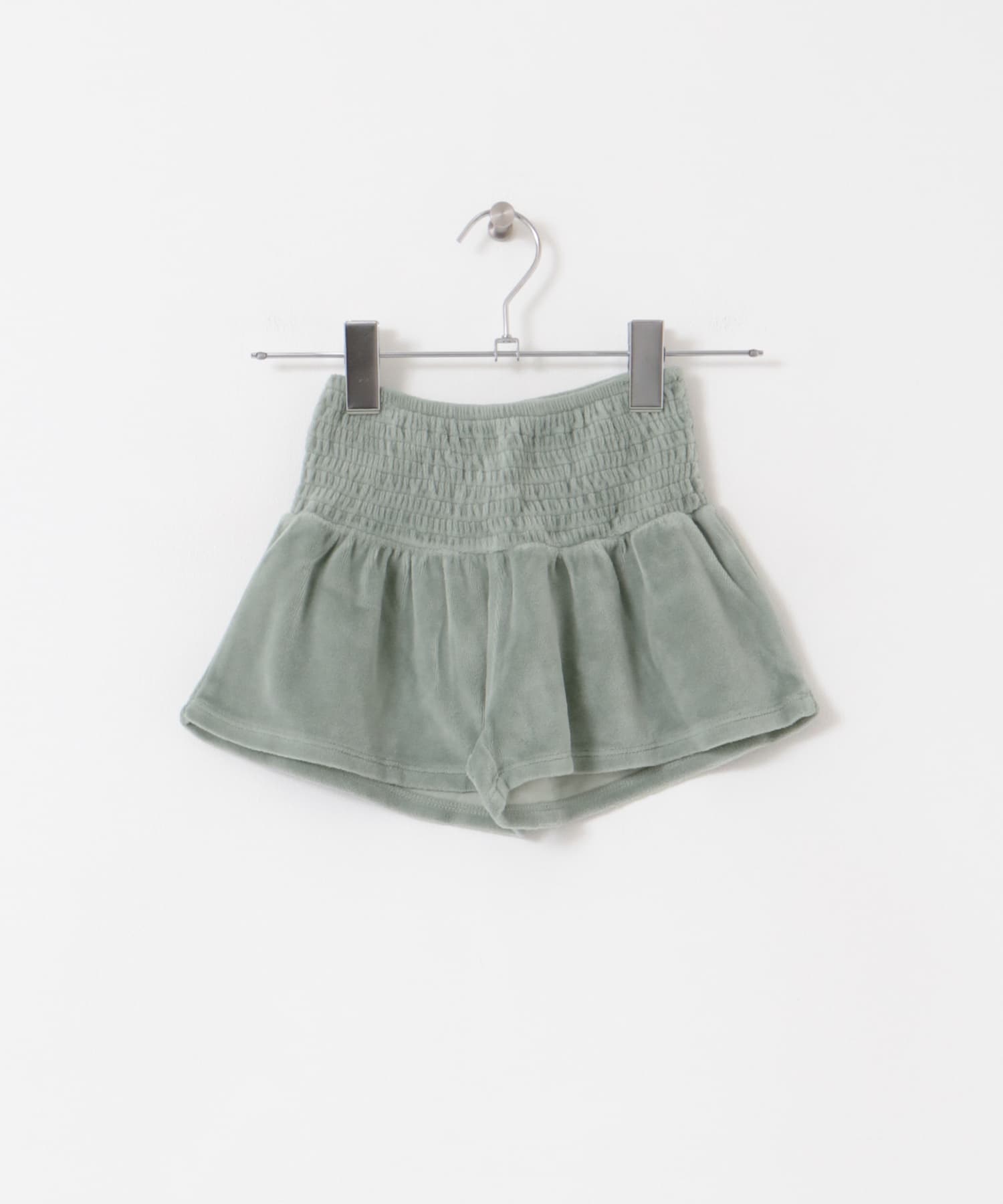 buho　VELVET SKIRT-SHORT EUCALYPTUS 2y