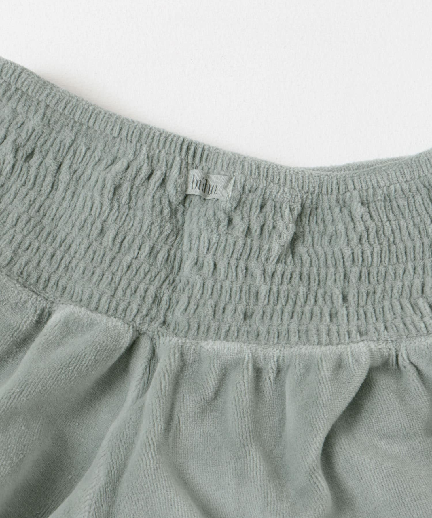 buho　VELVET SKIRT-SHORT EUCALYPTUS 2y