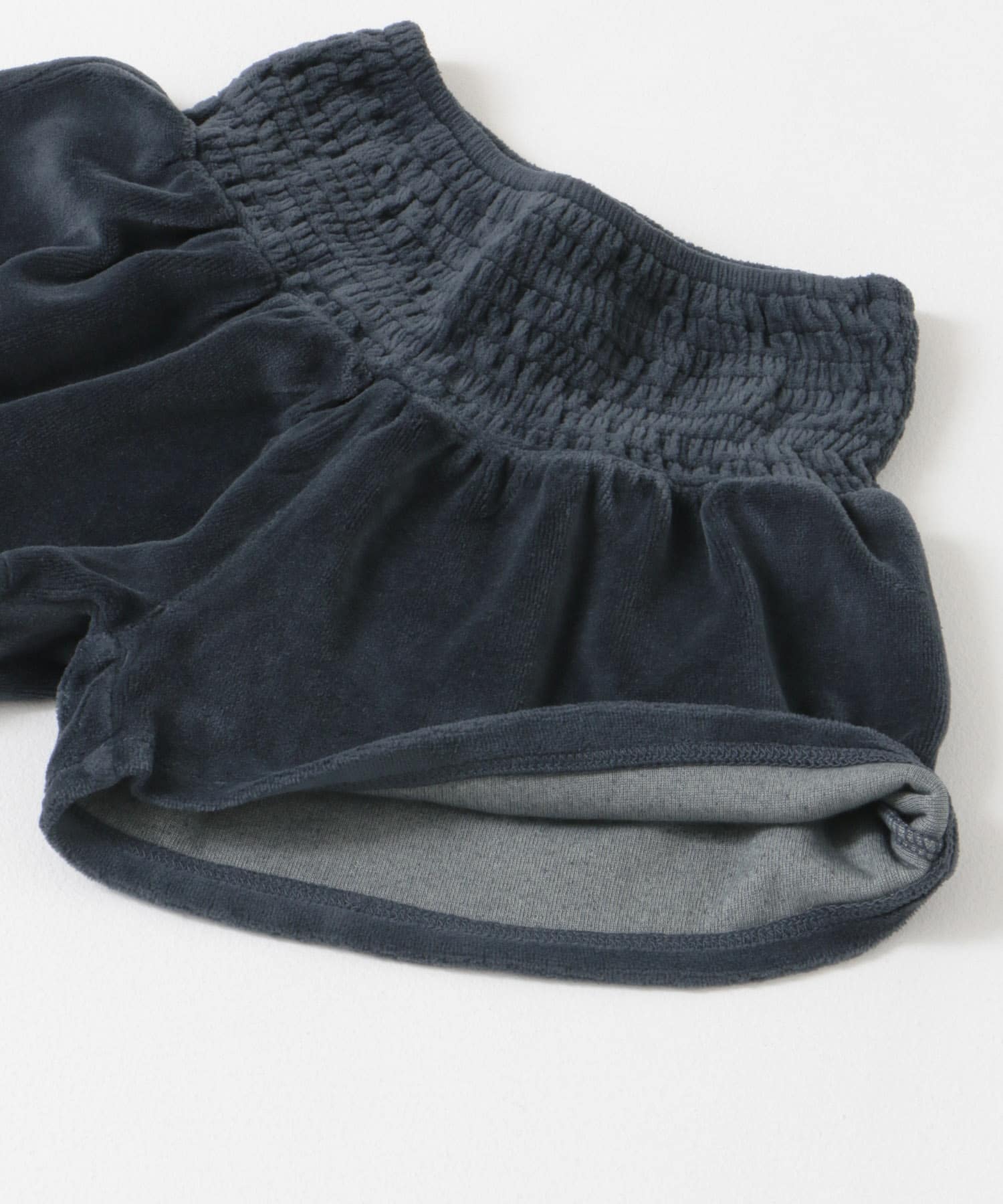 buho　VELVET SKIRT-SHORT DEEPFOREST 2y