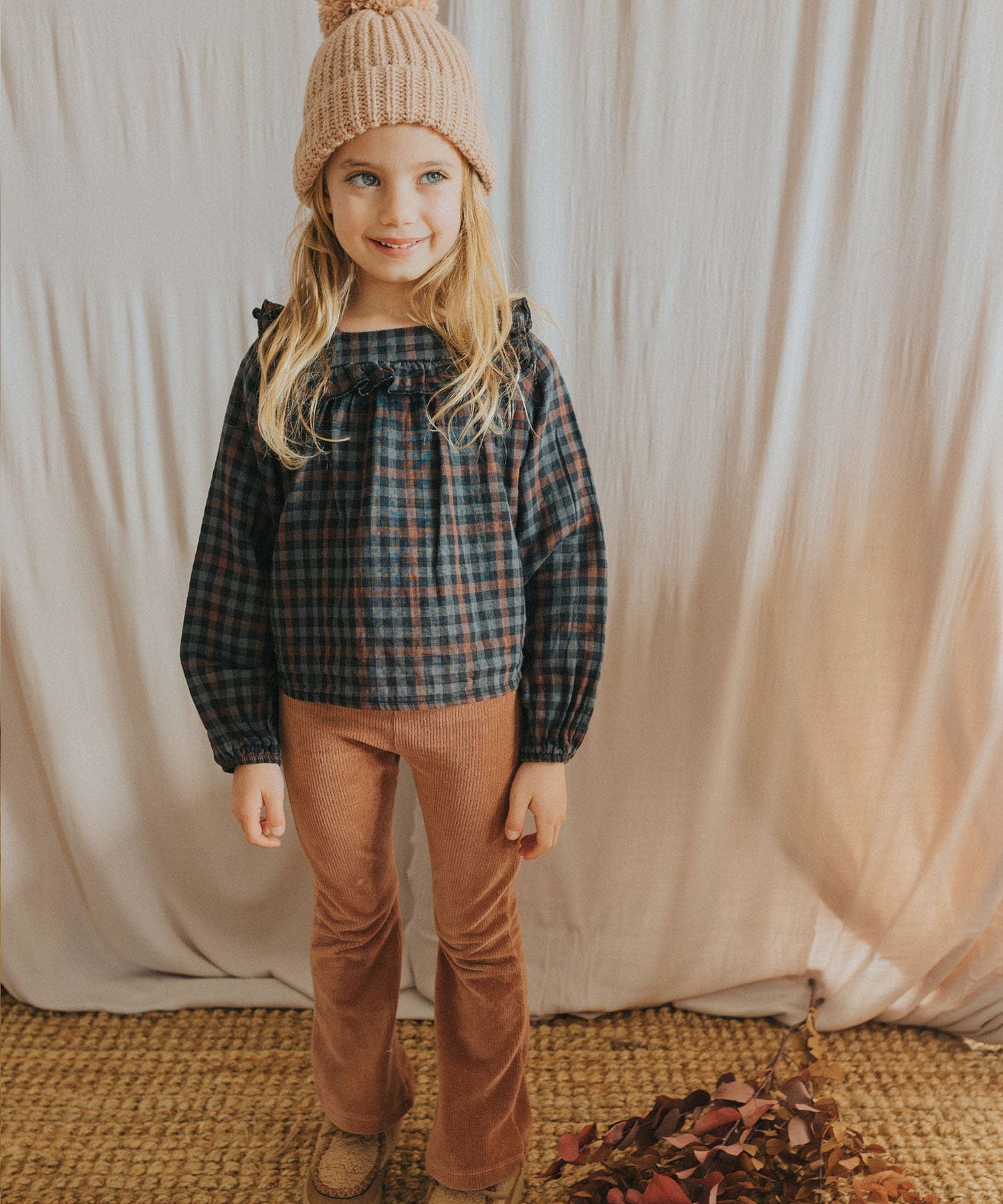 buho　FLARE PANTS COCOA 2y