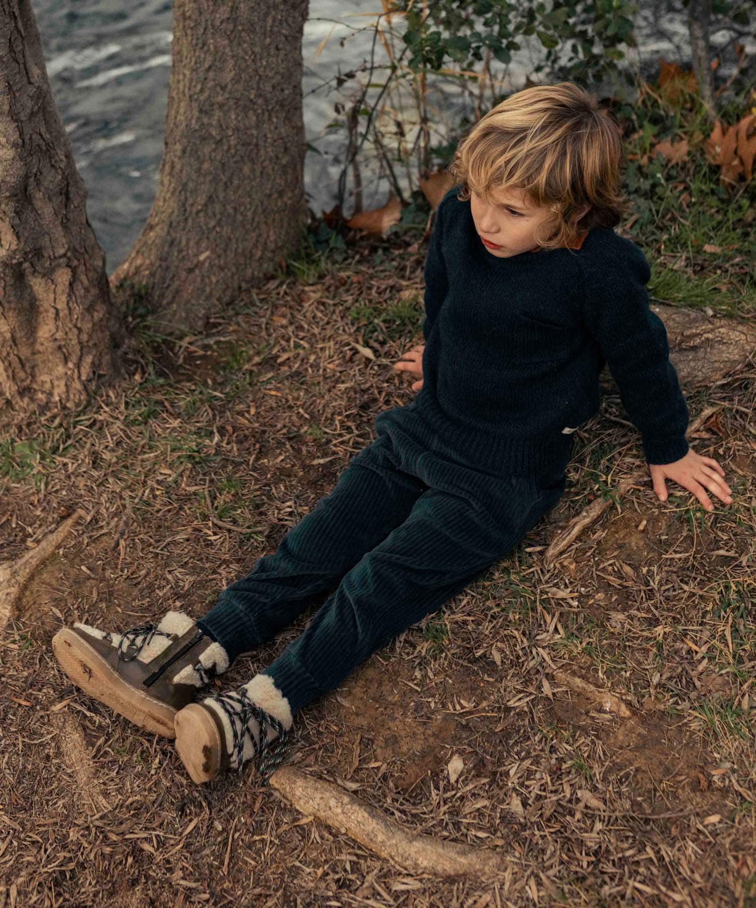 buho　VELOUR PANTS DEEPFOREST 2y