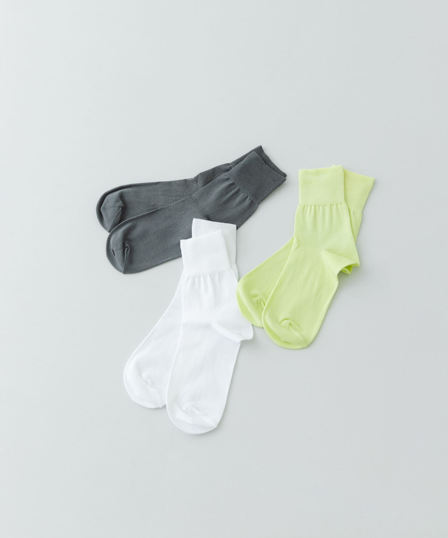 PIEDI NUDI　COTTON SOLID SHORT SOCKS GREEN -