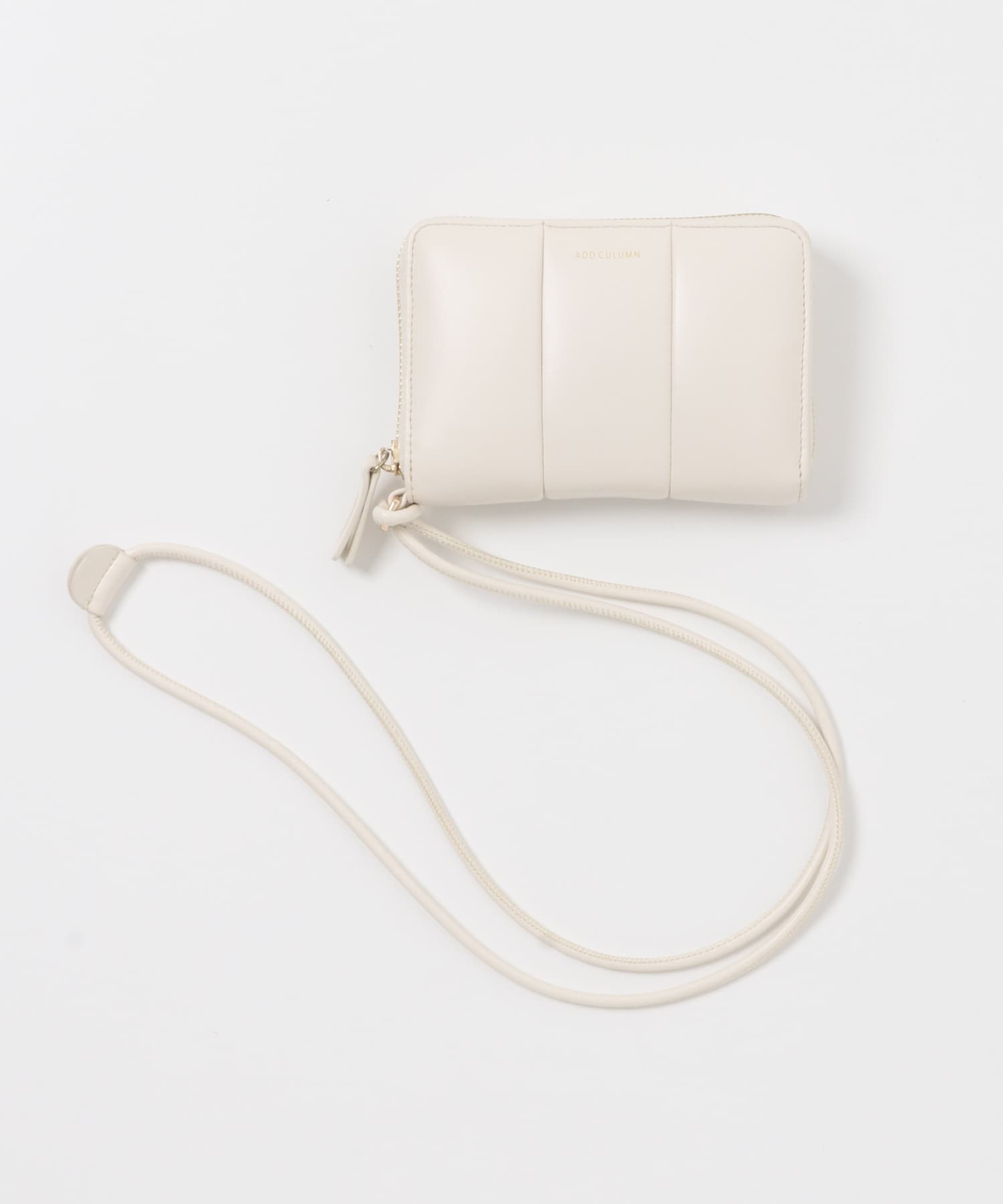 ADD CULUMN　PUFF THREE MULTI WALLET WHITE one