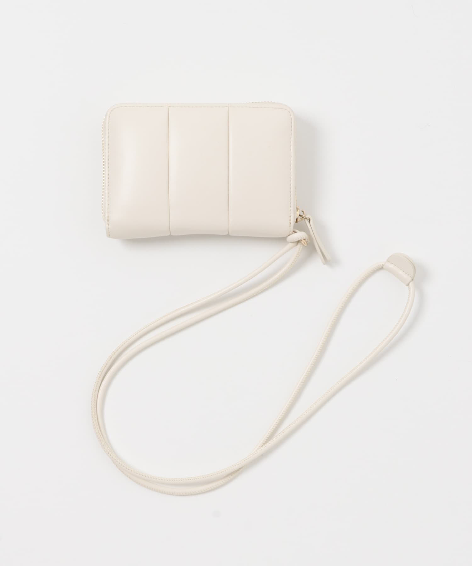 ADD CULUMN　PUFF THREE MULTI WALLET WHITE one