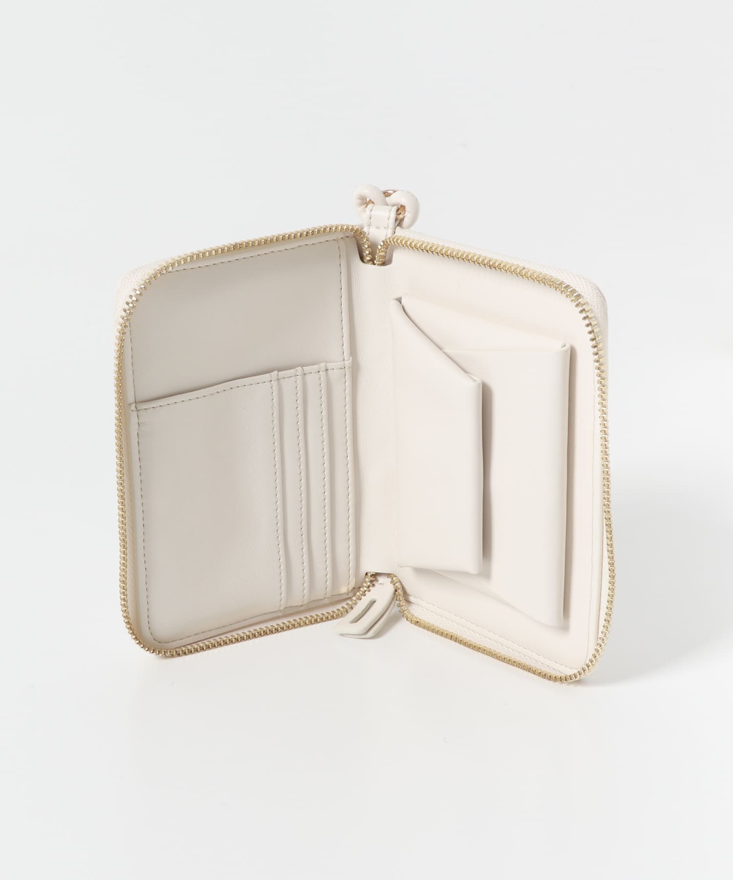 ADD CULUMN　PUFF THREE MULTI WALLET WHITE one