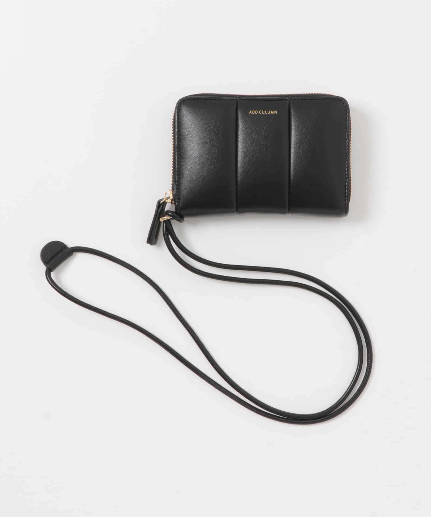 ADD CULUMN　PUFF THREE MULTI WALLET BLACK one