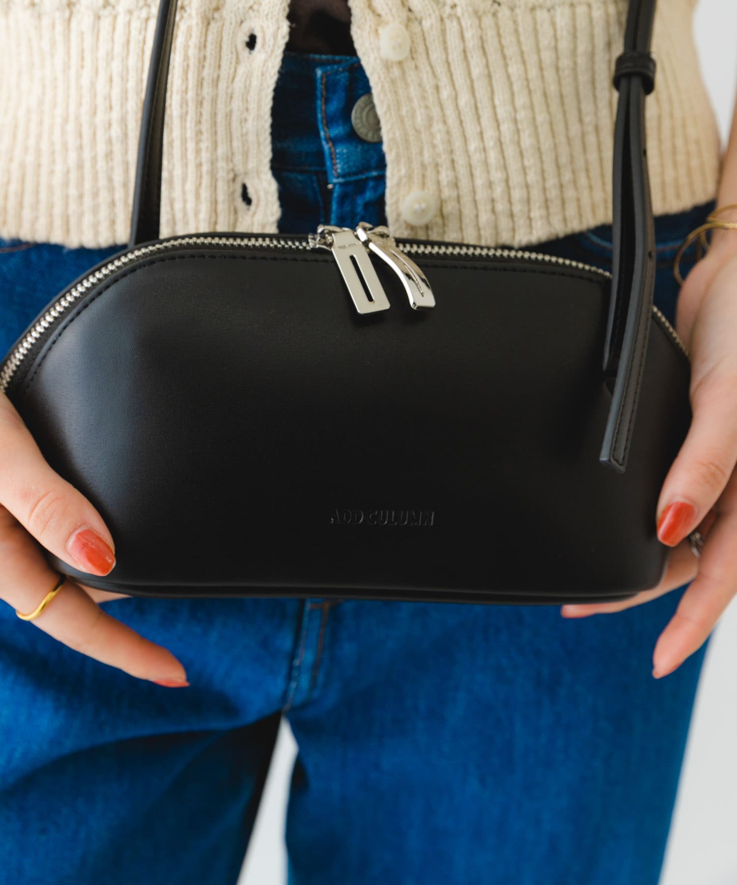 ADD CULUMN　FIGRE POCHETTE BLACK -