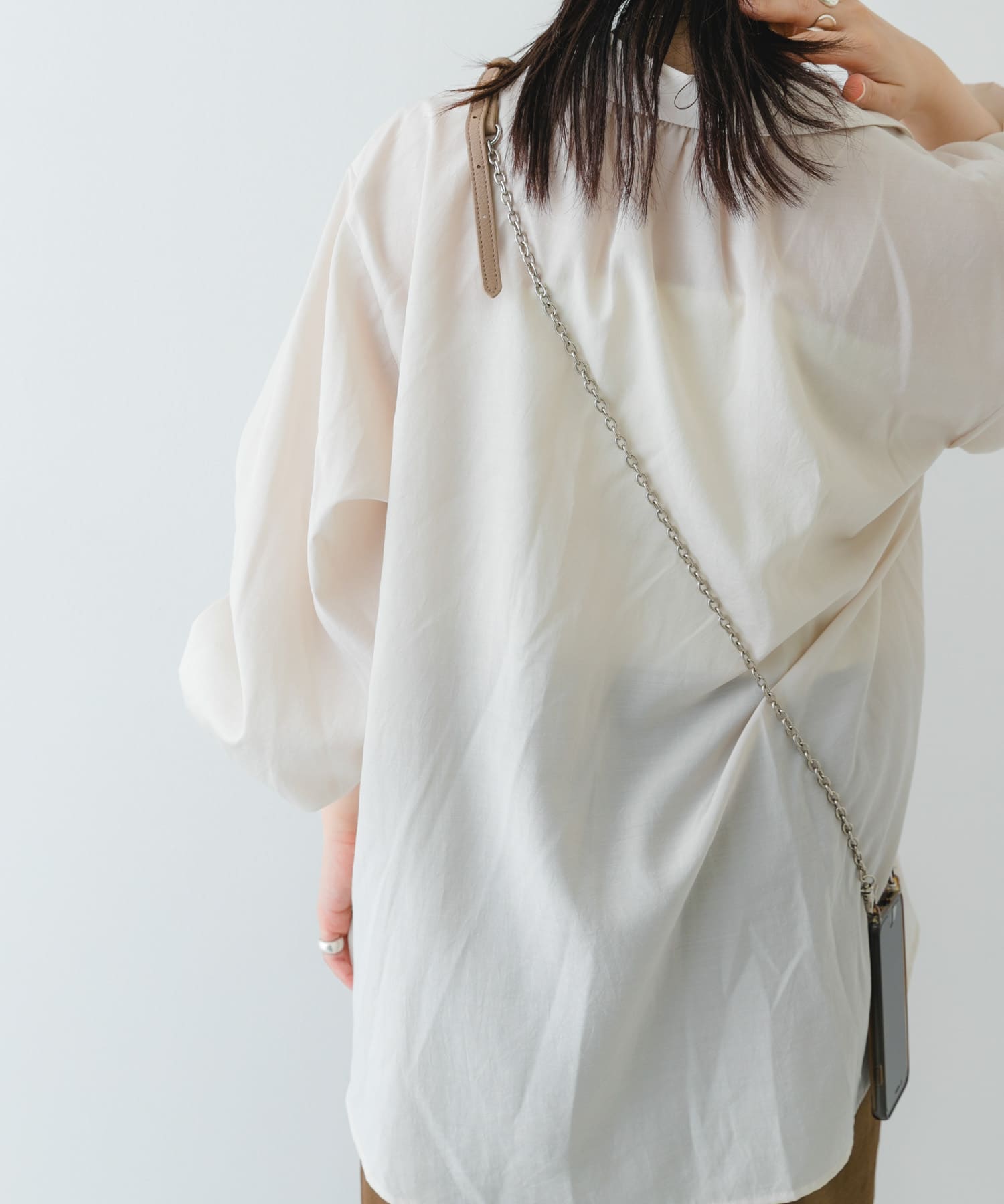 『別注』BEAURE×RODESKO　レザーコンビモバイルストラップ BEIGE one