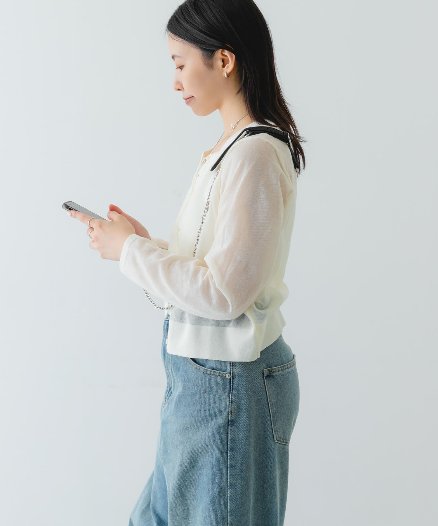 『別注』BEAURE×RODESKO　レザーコンビモバイルストラップ BLACK one