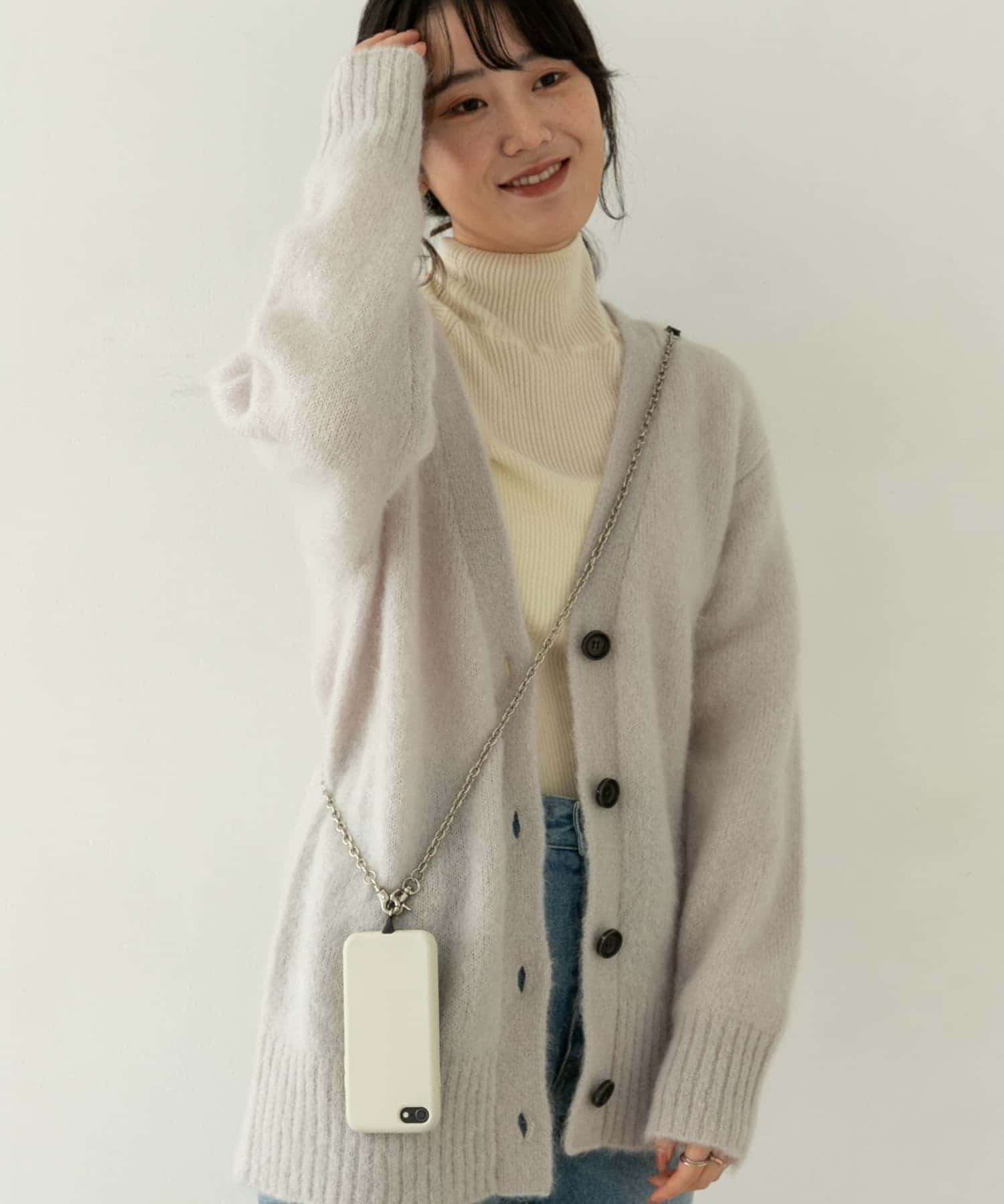 『別注』BEAURE×RODESKO　レザーコンビモバイルストラップ BLACK one