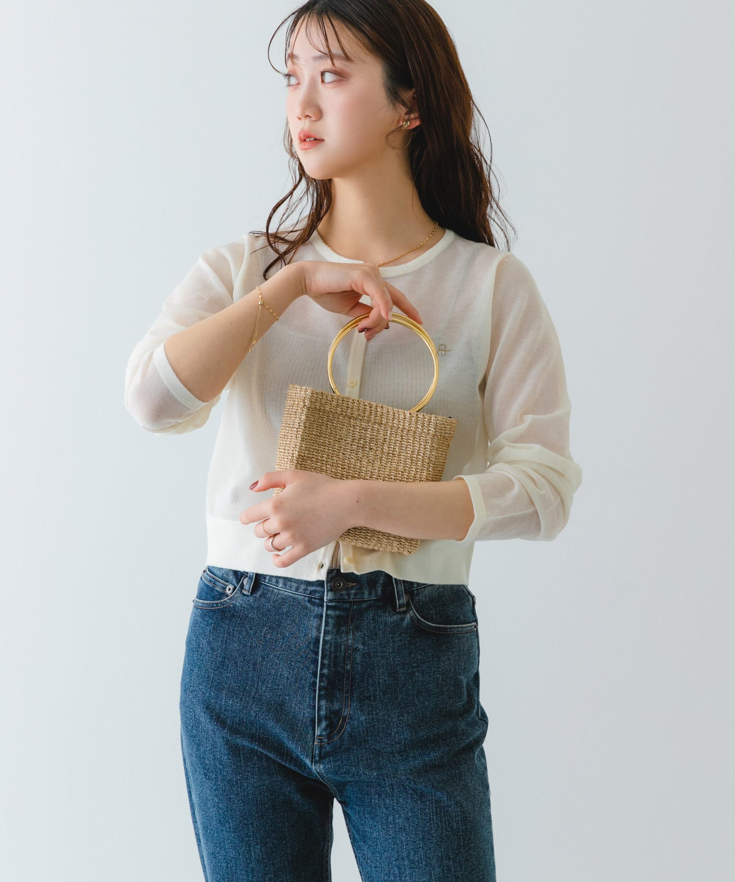 COTTO　リング雑材バッグ NATURAL -