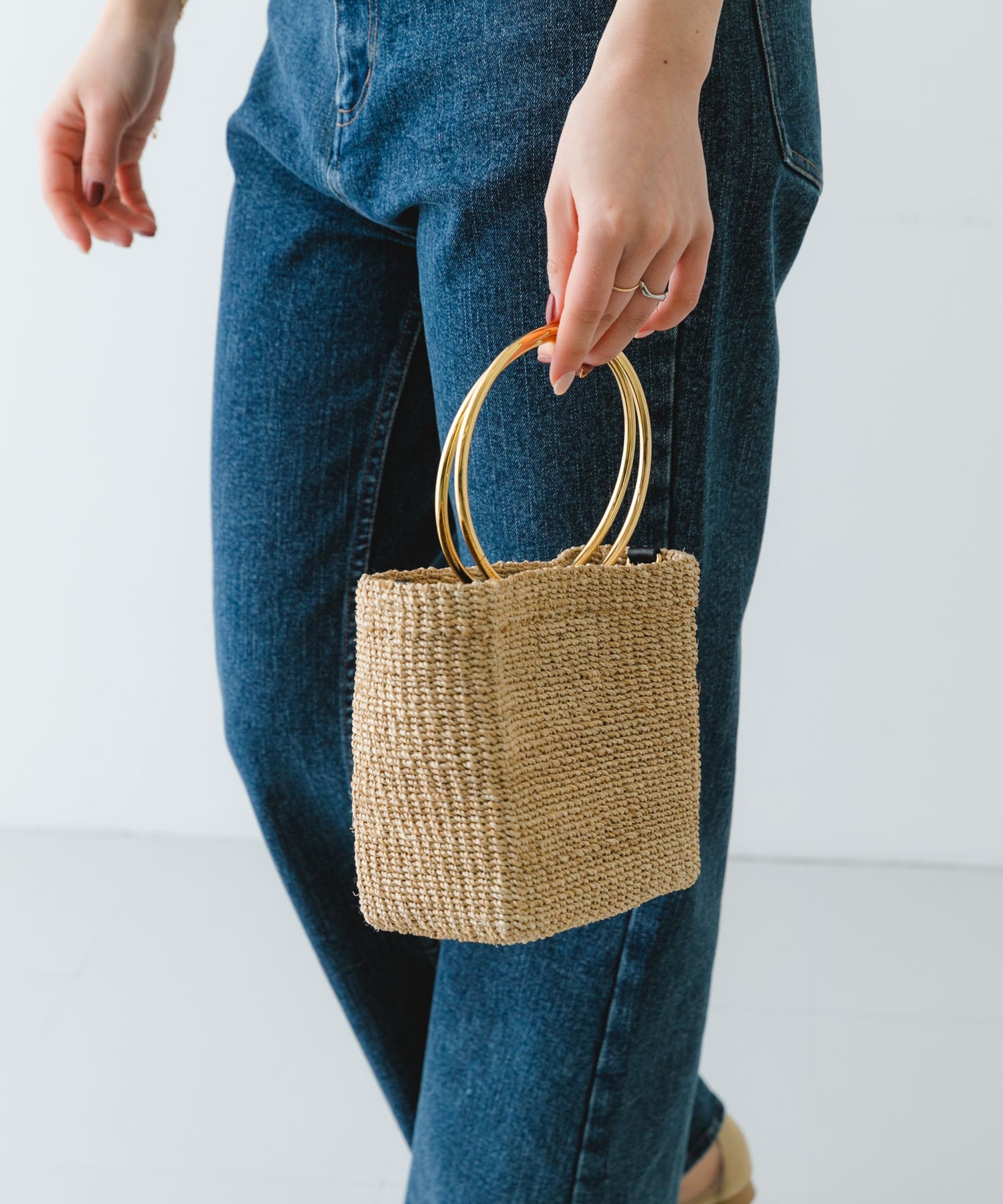 COTTO　リング雑材バッグ NATURAL -