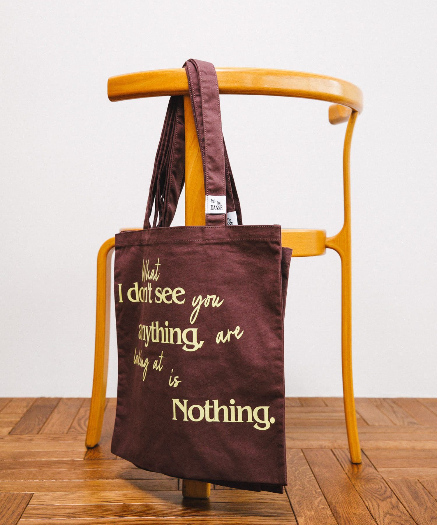 Pas De DANSE　Letter ToteBag BROWN -0