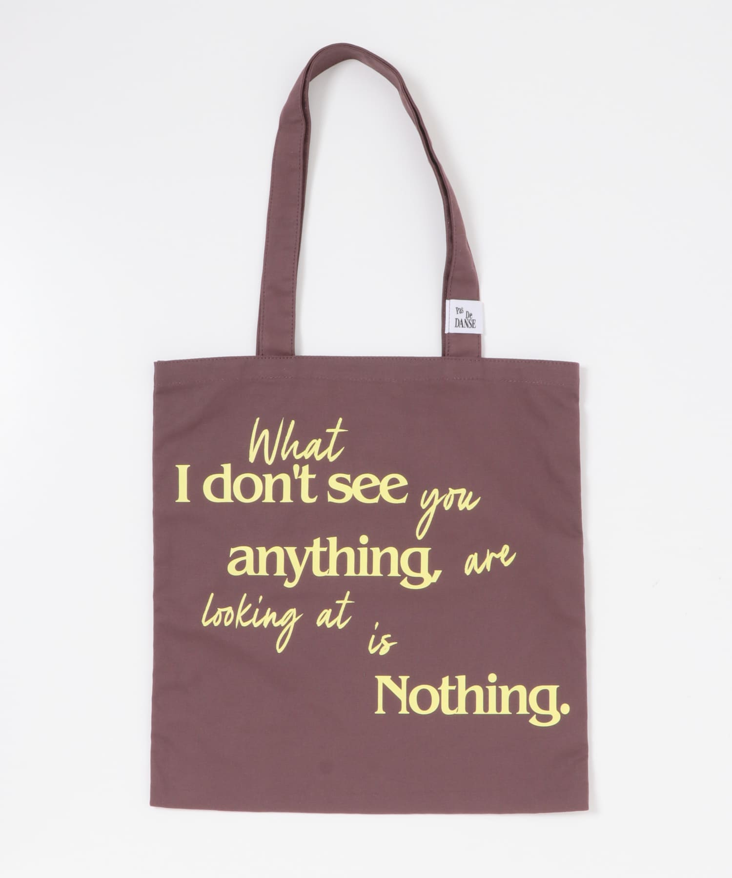 Pas De DANSE　Letter ToteBag BROWN -0