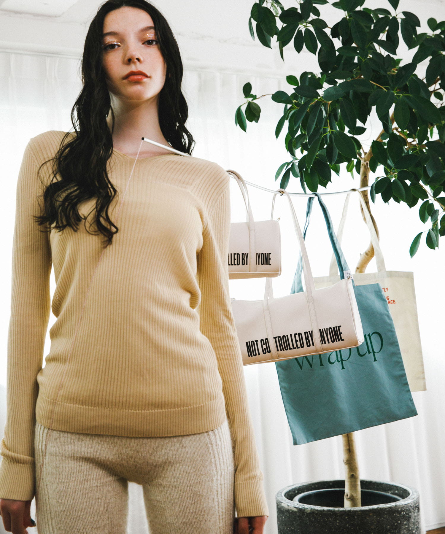 Pas De DANSE　Letter ToteBag MINT -0