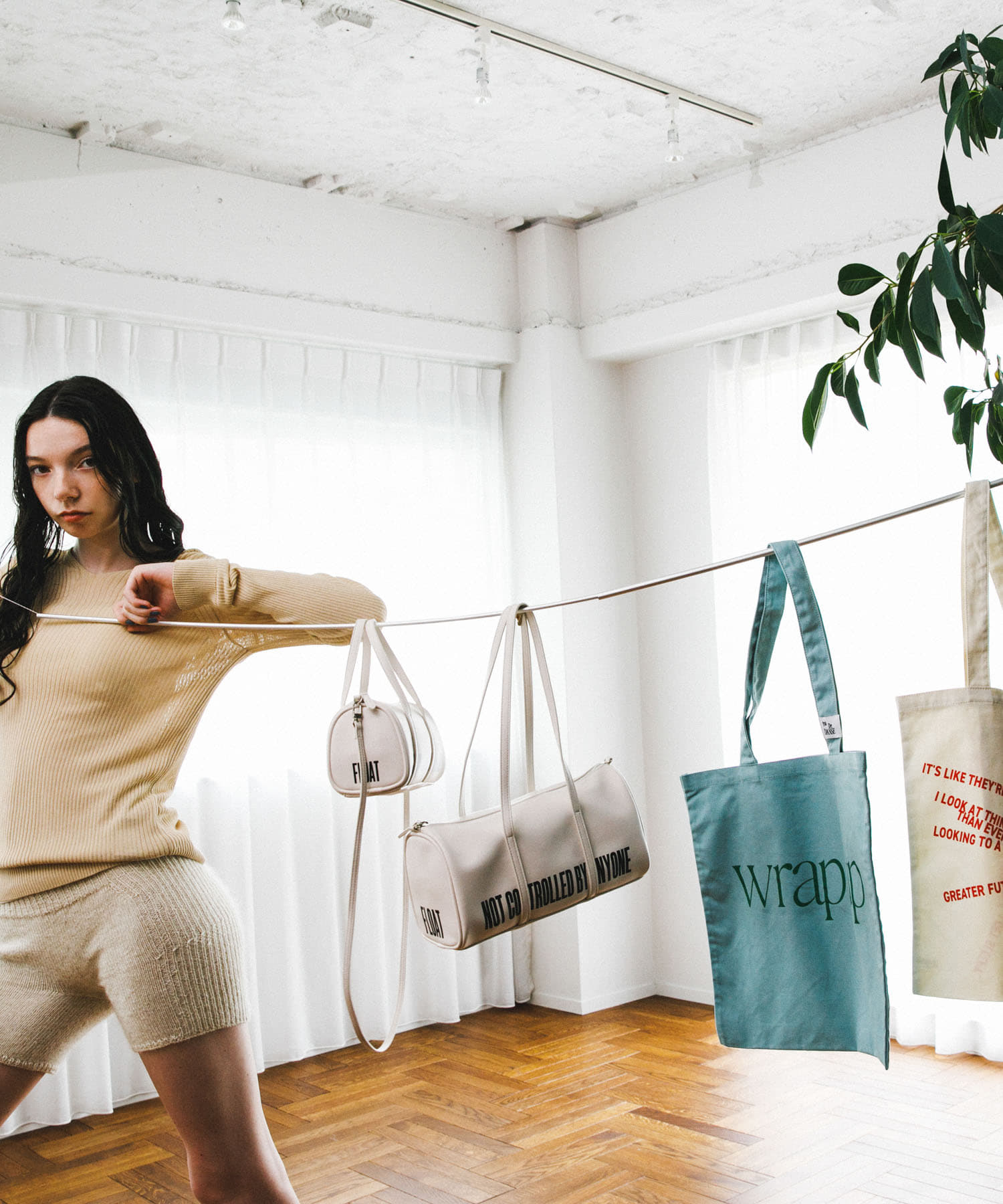 Pas De DANSE　Letter ToteBag MINT -0