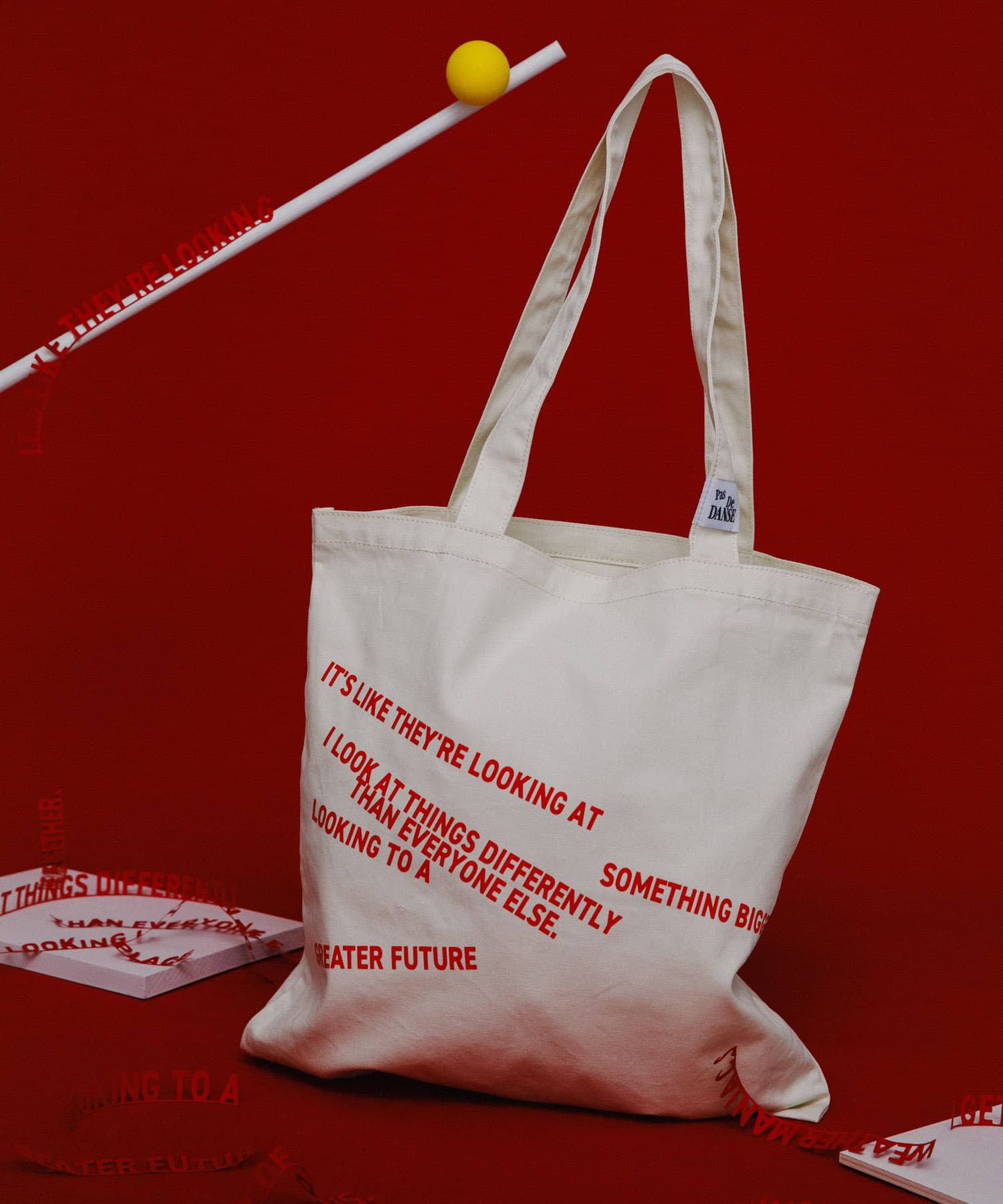 Pas De DANSE　Letter ToteBag OFF -0
