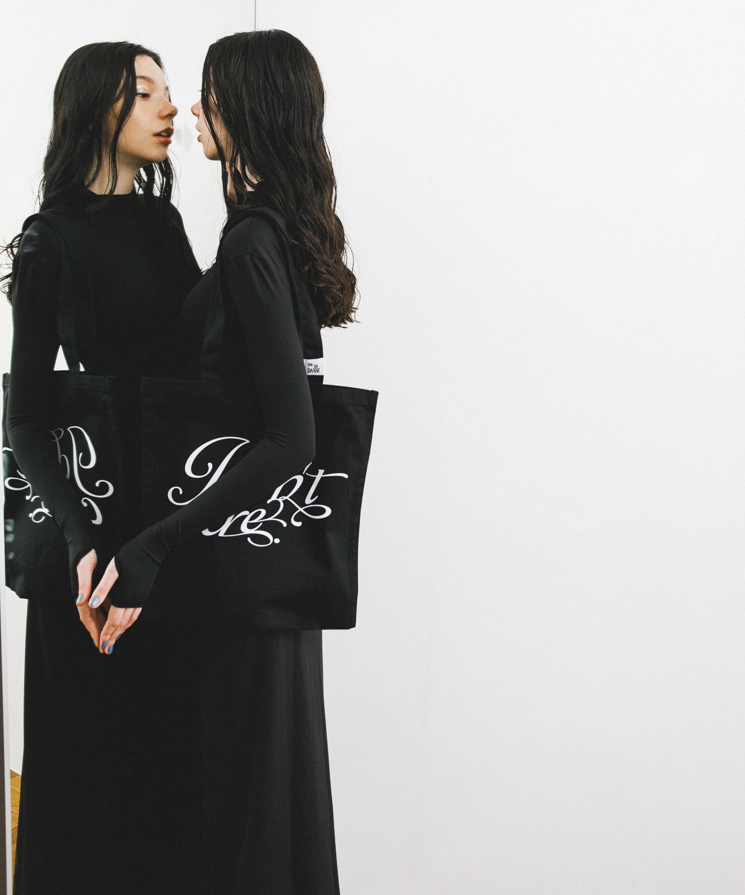 Pas De DANSE　Letter ToteBag BLACK -0