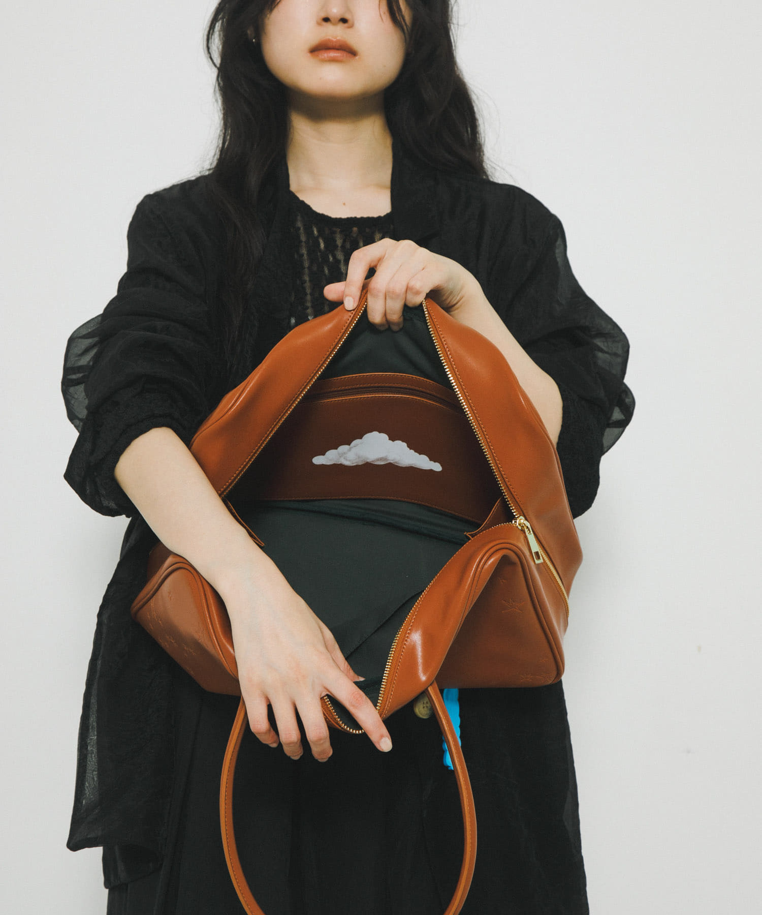 Pas De DANSE　Eclipse Bag large CAMEL -0