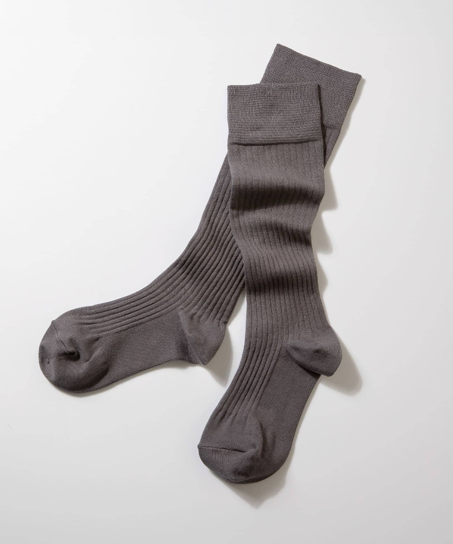 『着圧』MAEE　コンプレッションリブソックス ミディアムグレー M