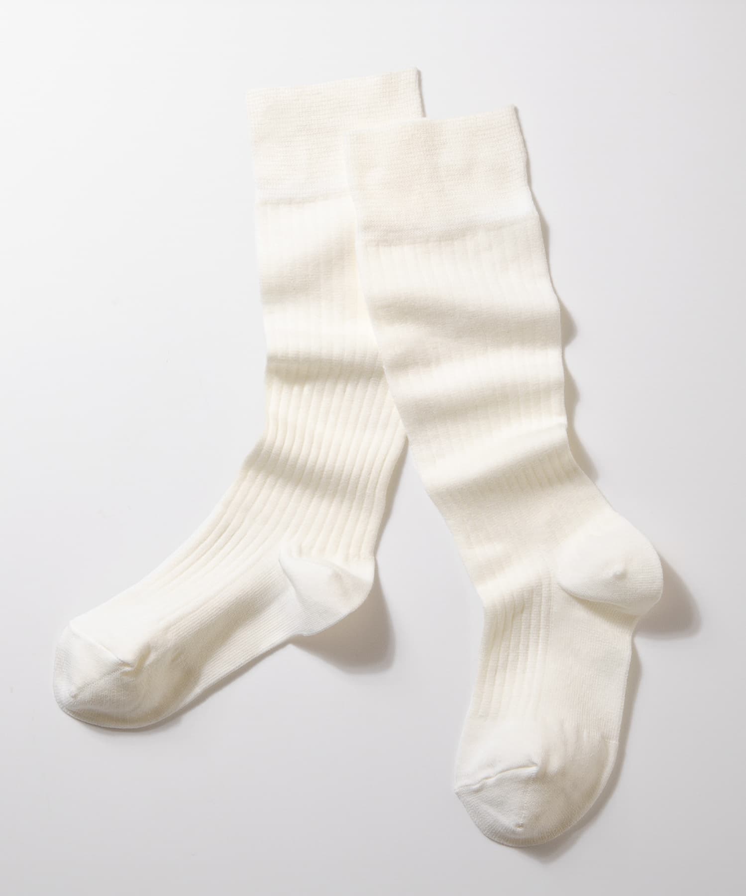 『着圧』MAEE　コンプレッションリブソックス オフホワイト M