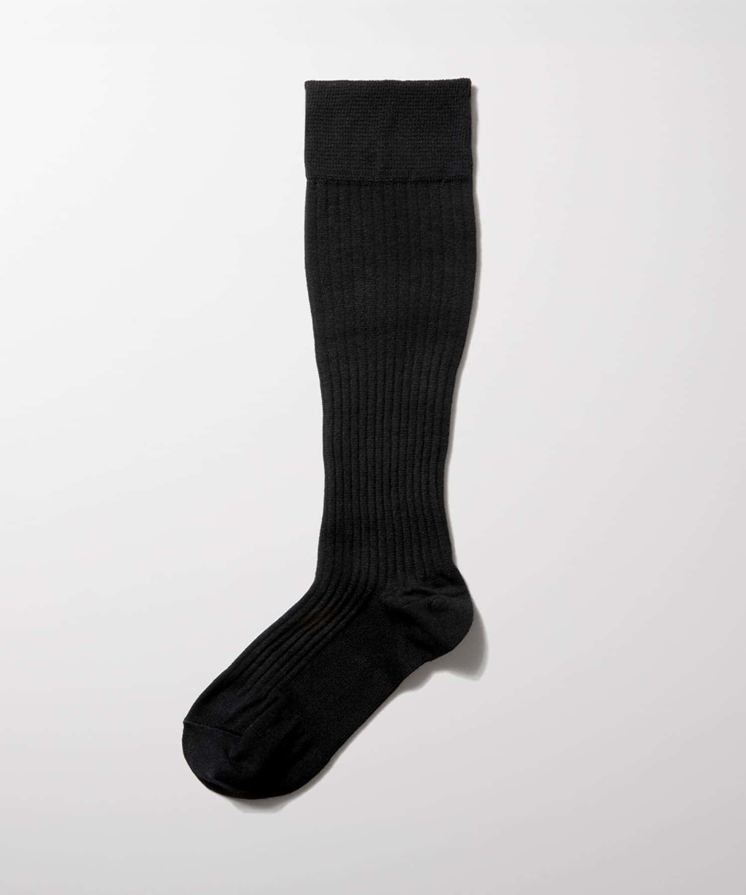 『着圧』MAEE　コンプレッションリブソックス ブラック M