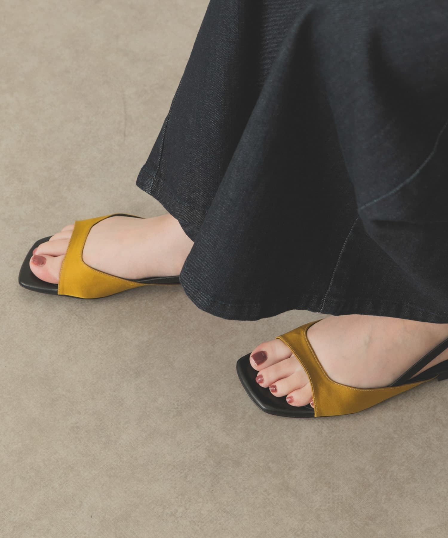 SEPT STORE　スクエアトゥバックストラップサンダル ORO 36