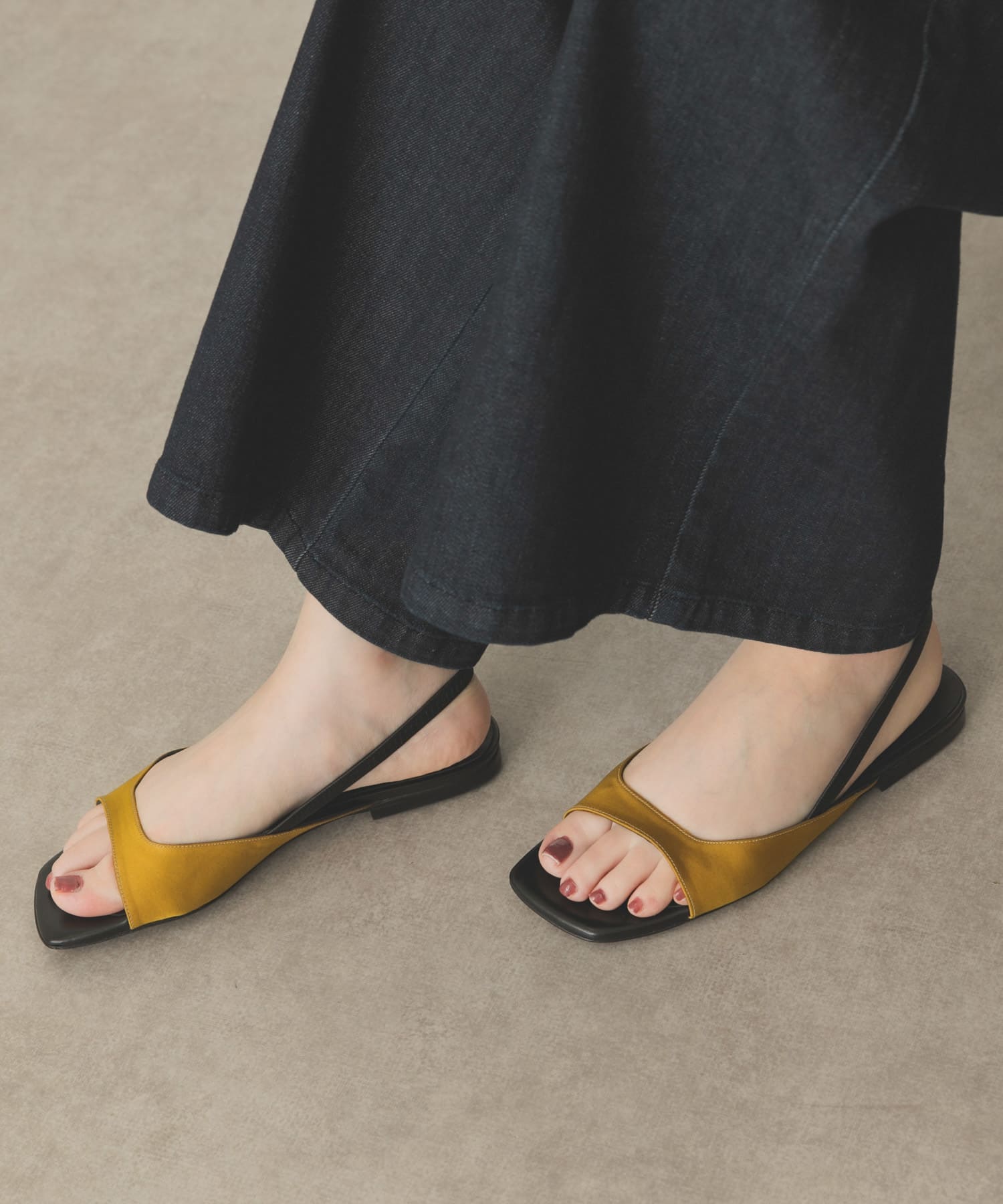 SEPT STORE　スクエアトゥバックストラップサンダル ORO 36