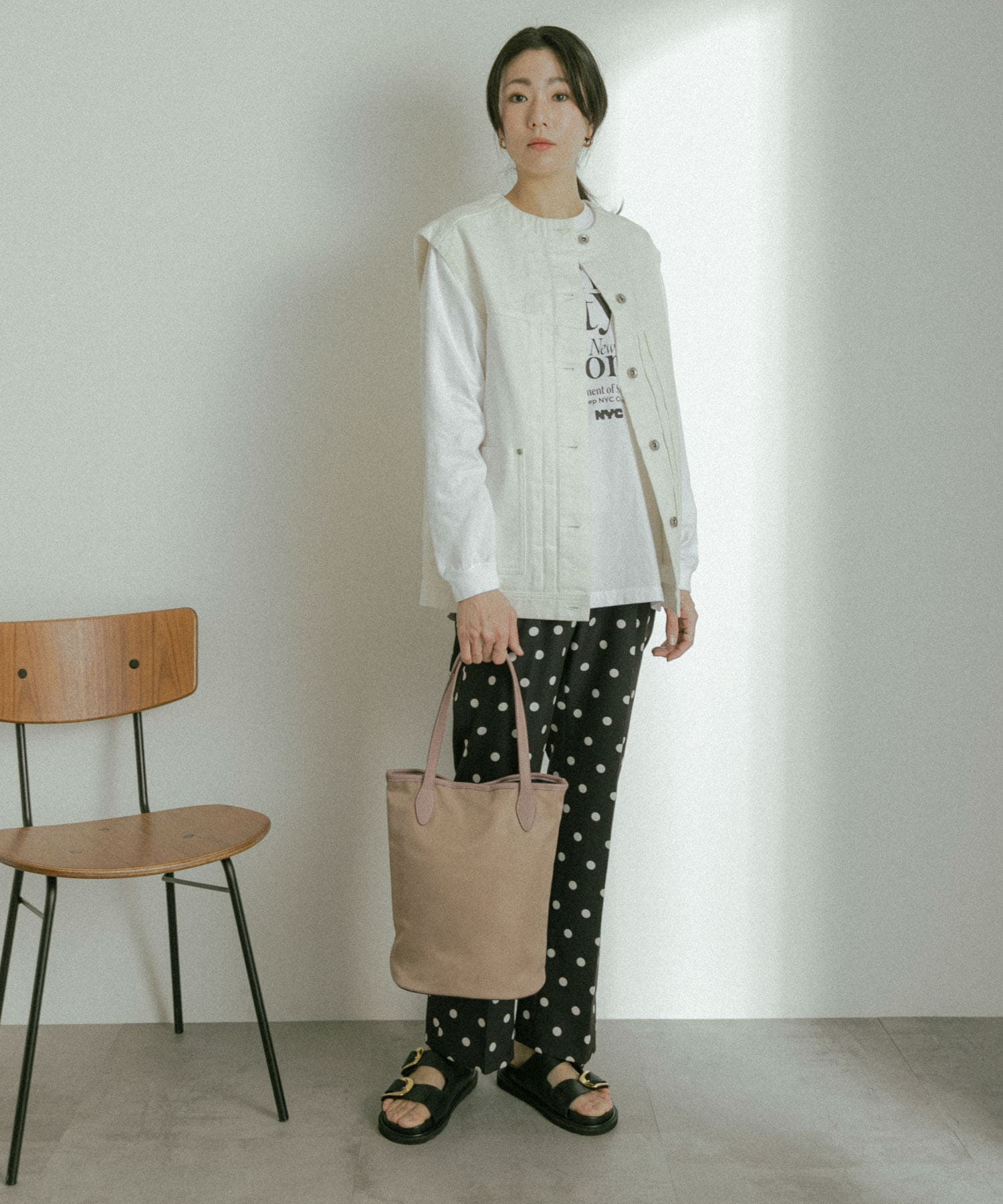 hun RODESKO　Two Tone 2トーン配色トートバッグ NAVYxMAUVE one