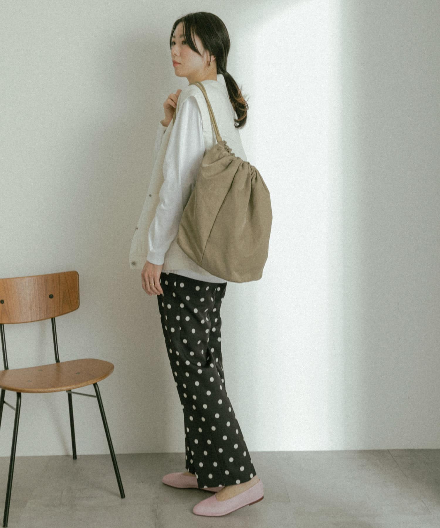 hun RODESKO　Bon Sac ワンショルダーボンサック L.KHAKI one