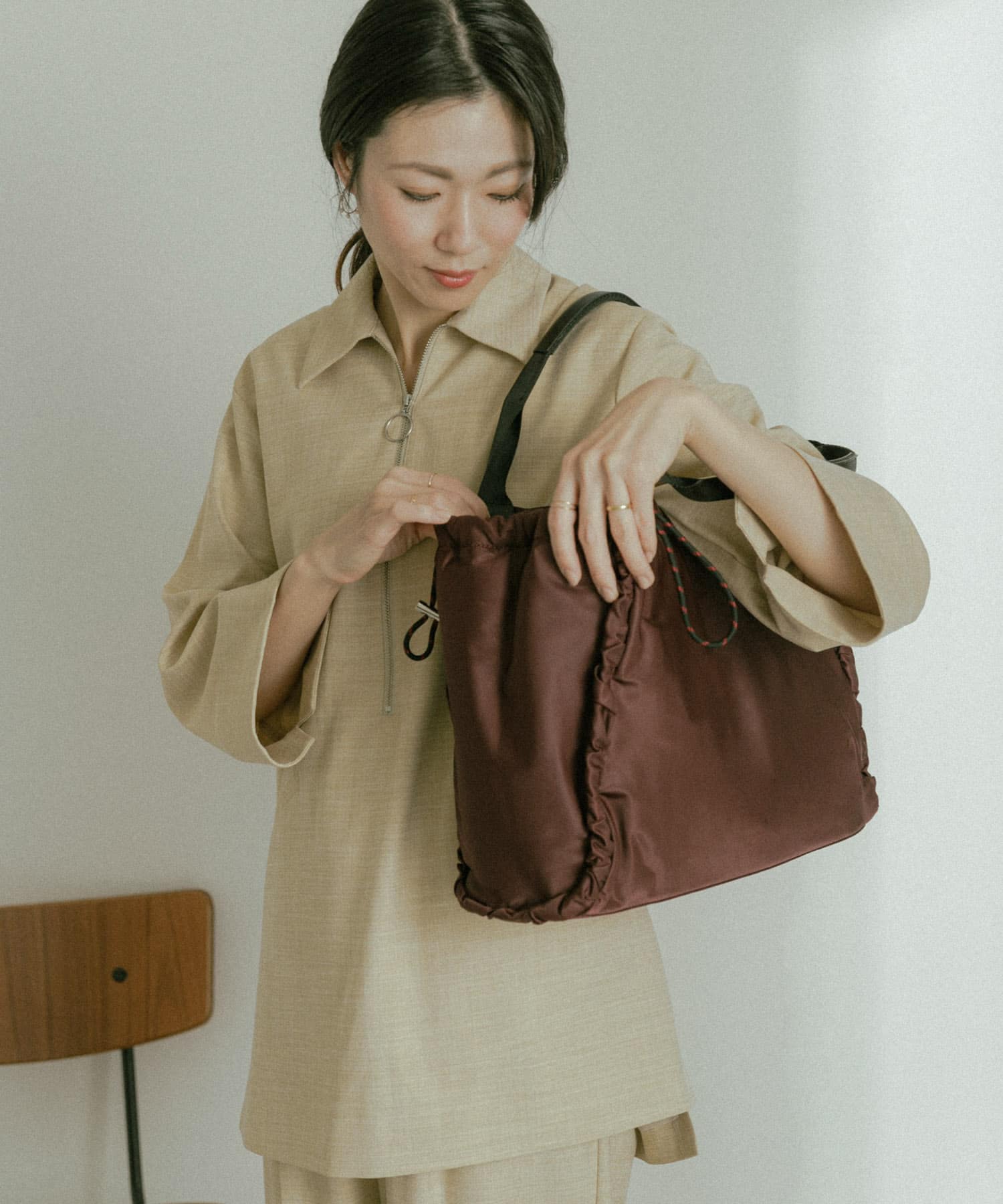hun RODE SKO　『A4対応』Code コードトートバッグ BORDOUX one