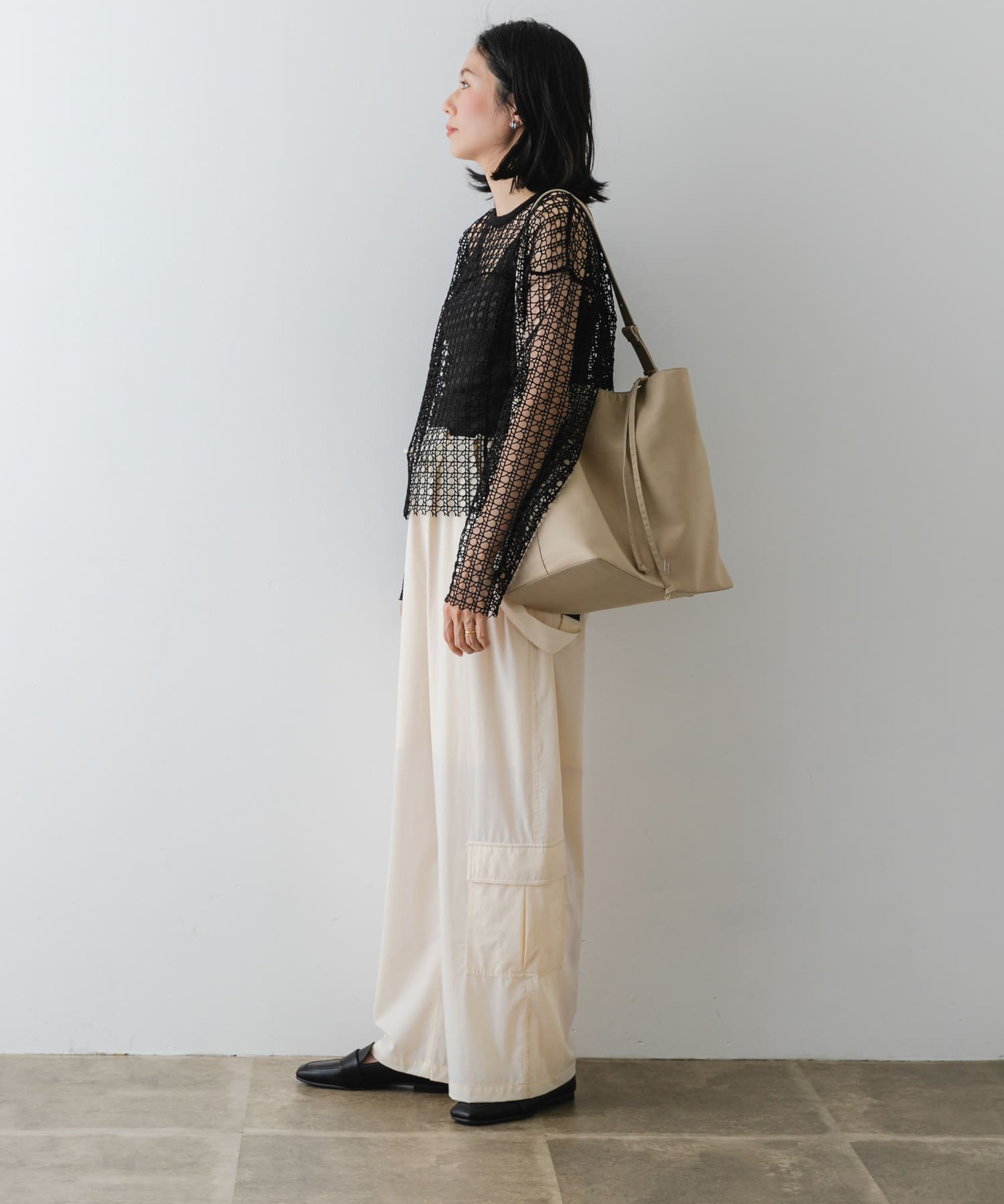 hun RODE SKO　2way shoulder SAND BEIGE one